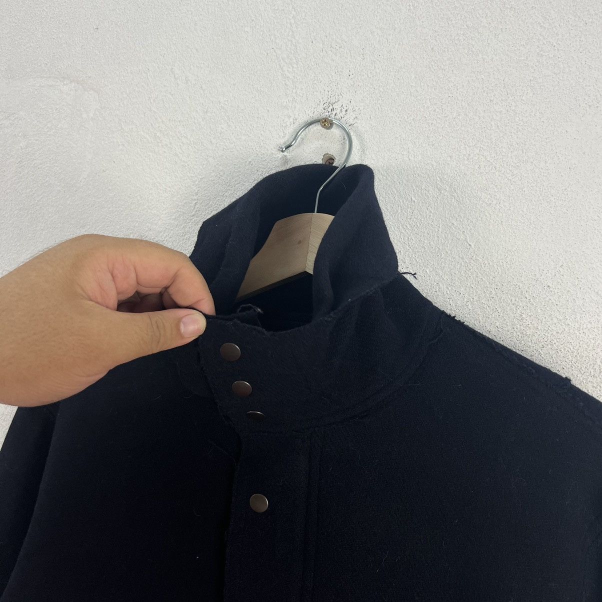 Japanese Brand YOHJI YAMAMOTO INSPIRED WOOL JACKET DOUBLE COLLAR GUKI JAPAN Size US M / EU 48-50 / 2 - 6 Thumbnail