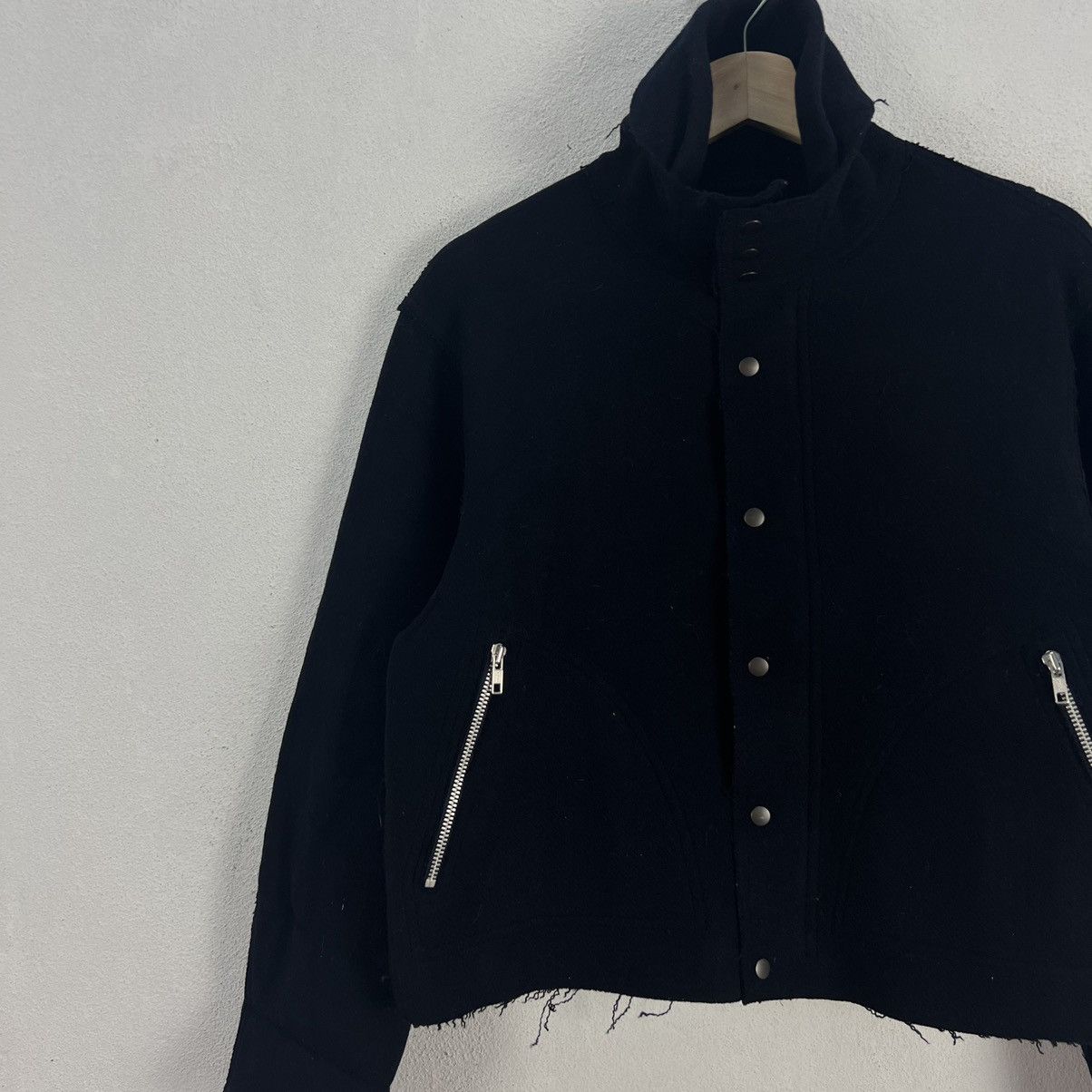 Japanese Brand YOHJI YAMAMOTO INSPIRED WOOL JACKET DOUBLE COLLAR GUKI JAPAN Size US M / EU 48-50 / 2 - 3 Thumbnail