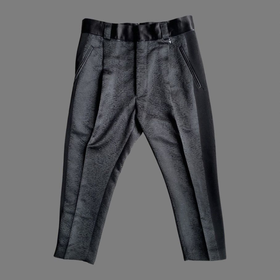 image of Haider Ackermann Silk Jacquard Pleat Trousers in Black, Men's (Size 32)