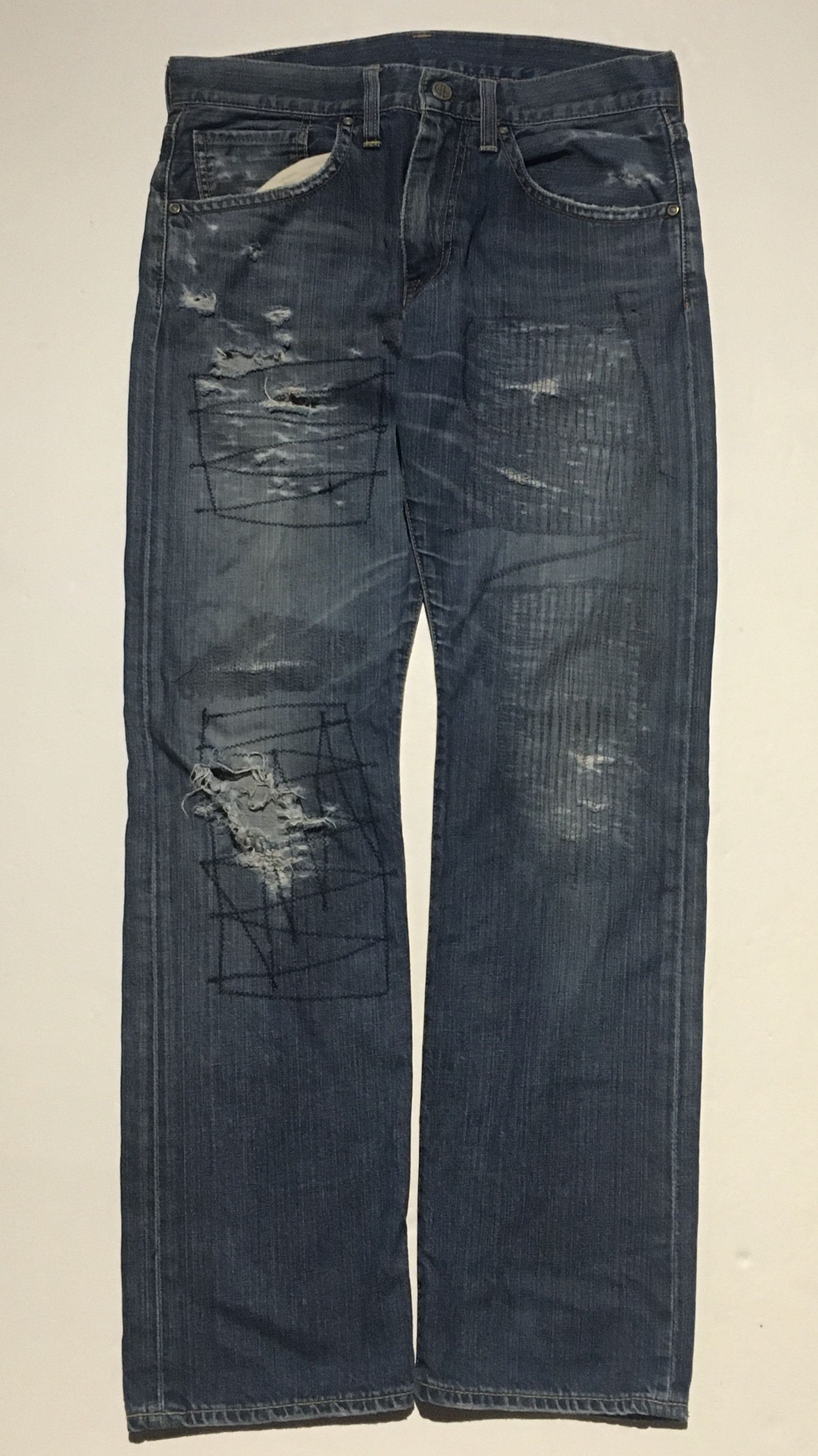 Pre-owned Bape Denim Pants In Blue Jean