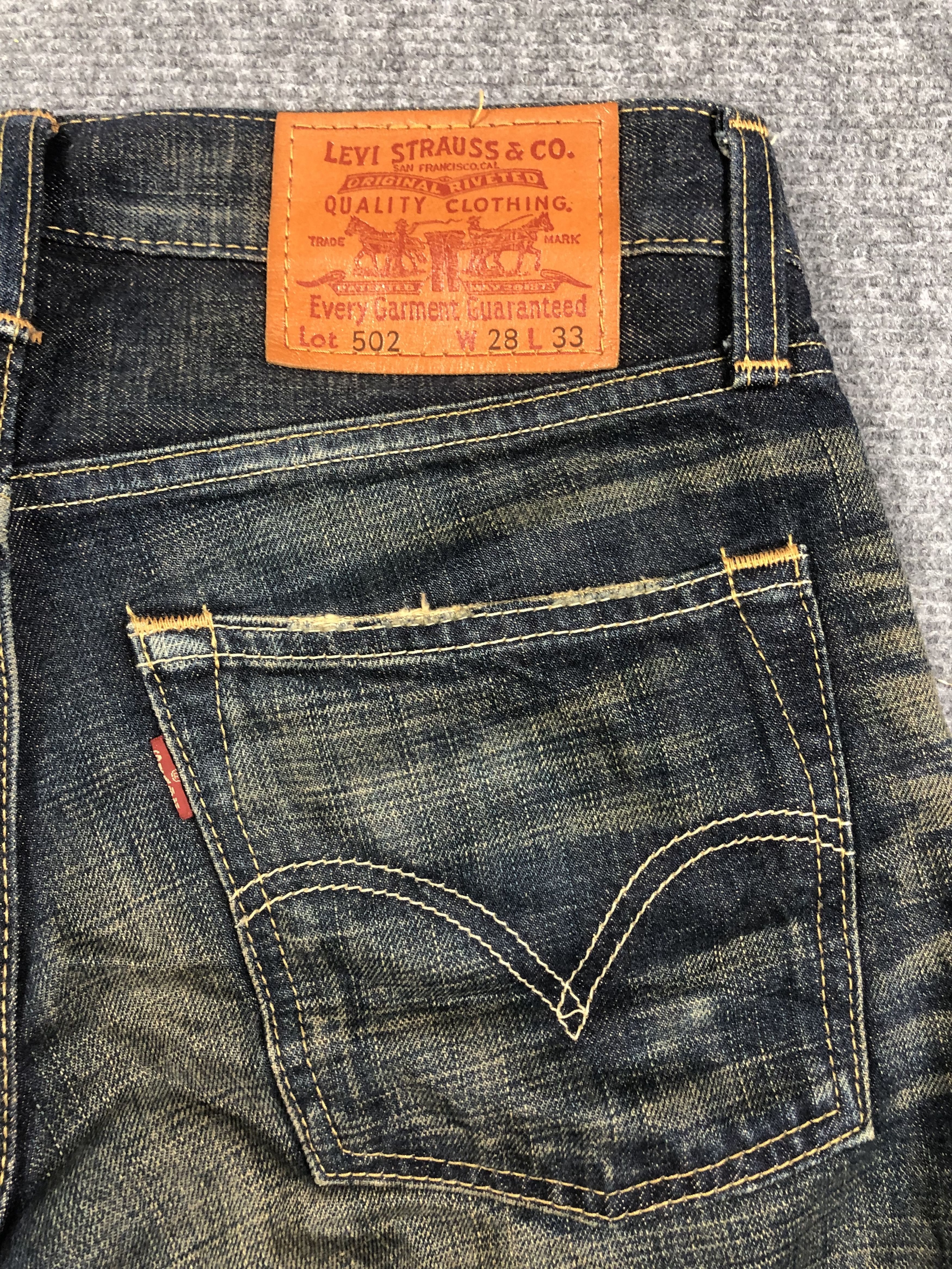 Levi's Levis 502 Blue Jeans 29x31.5 Size US 29 - 6 Thumbnail