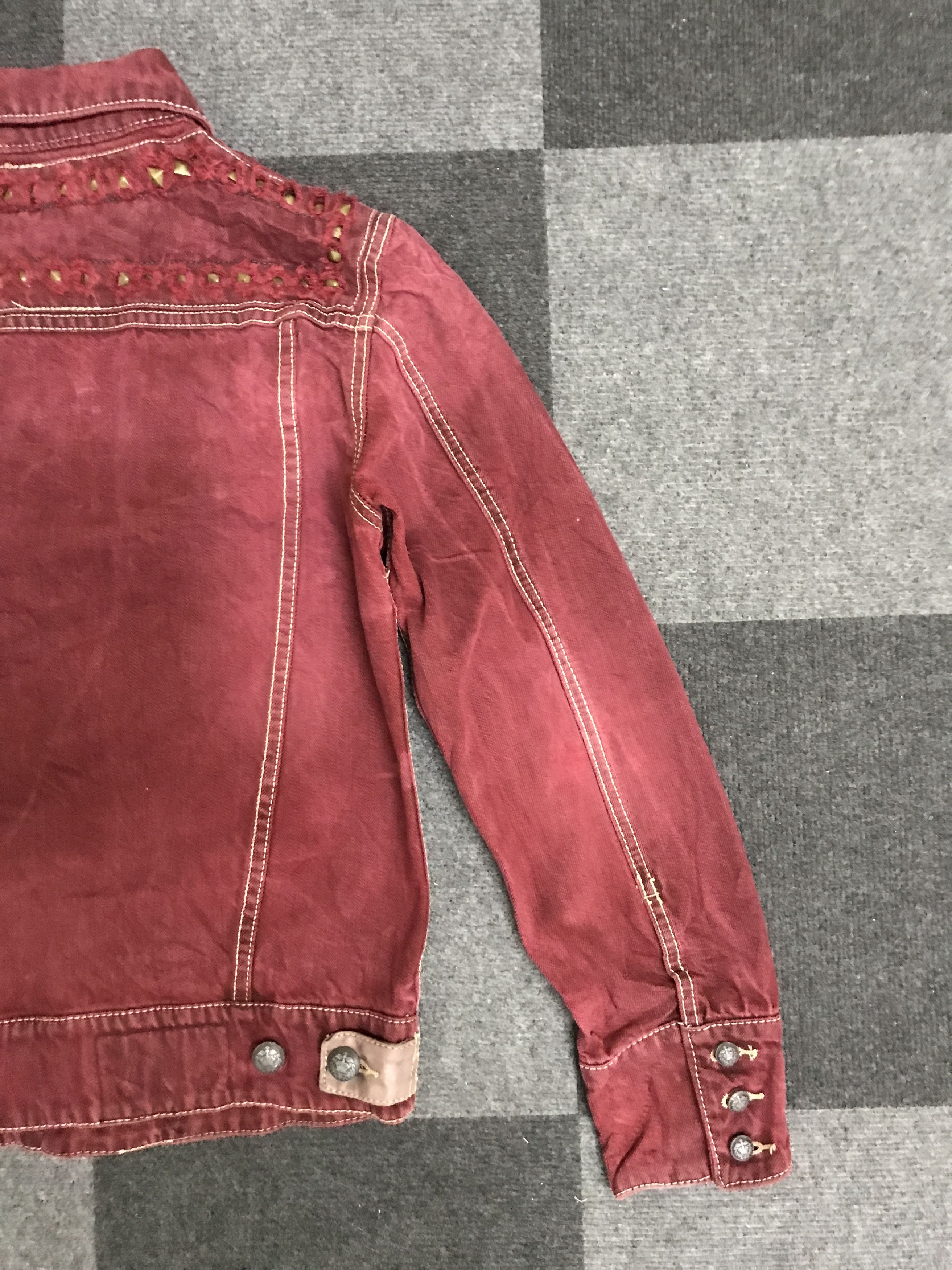 Seditionaries J43 Statement Jeans Spike Distressed Trucker Jacket Size M / US 6-8 / IT 42-44 - 11 Thumbnail