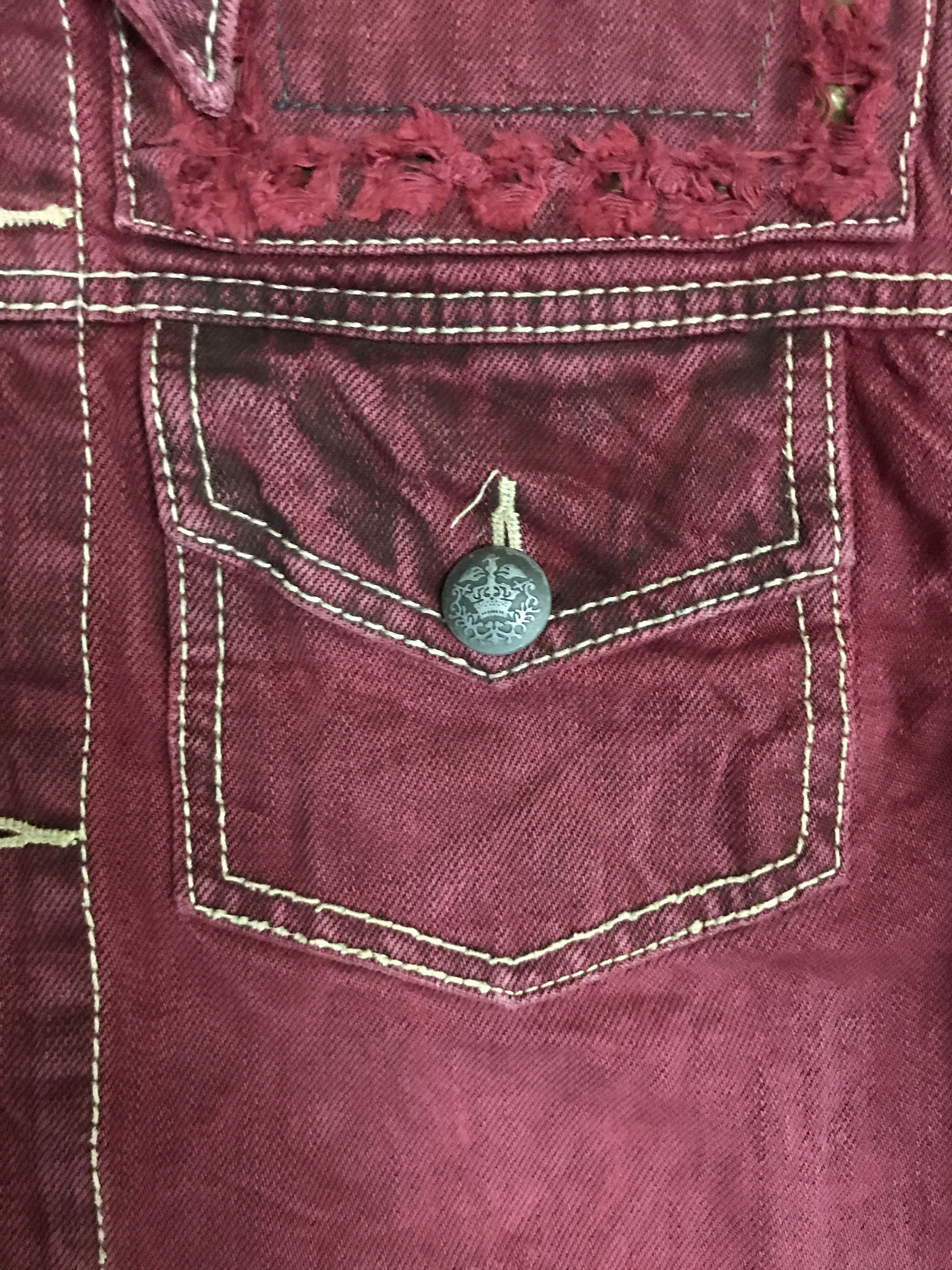 Seditionaries J43 Statement Jeans Spike Distressed Trucker Jacket Size M / US 6-8 / IT 42-44 - 6 Thumbnail