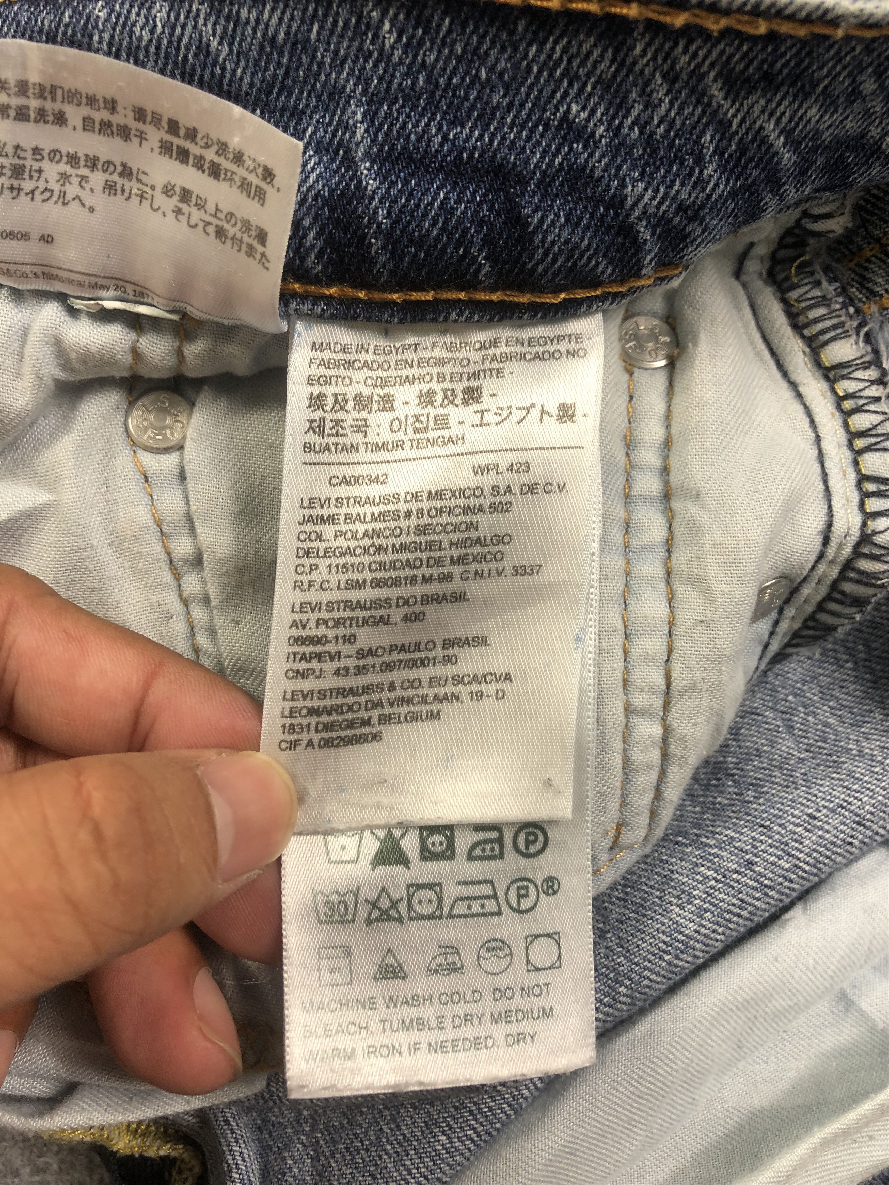 Levi's Wash Blue Levis 513 Denim Jeans 34x29 Size US 34 / EU 50 - 5 Thumbnail