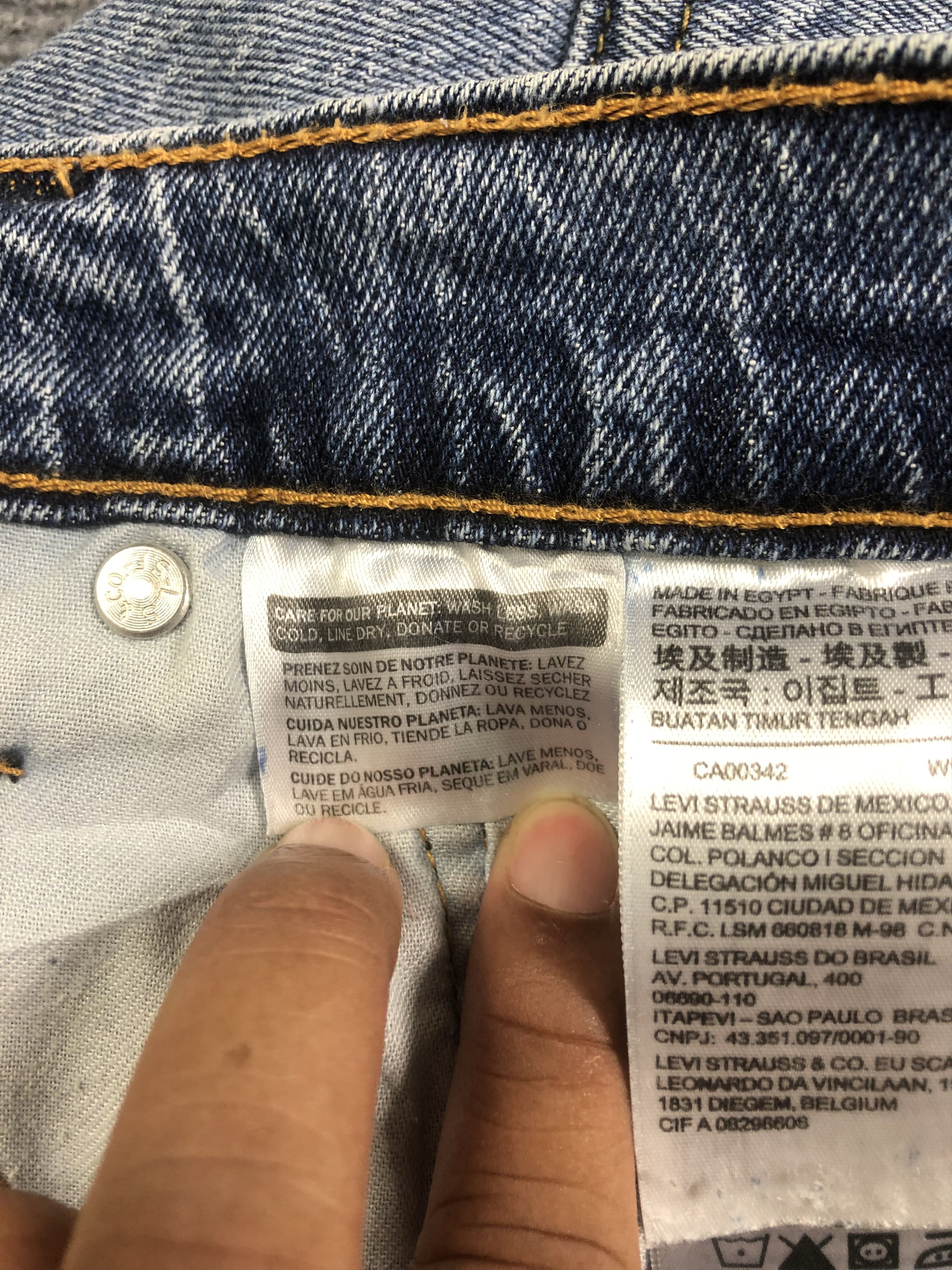 Levi's Wash Blue Levis 513 Denim Jeans 34x29 Size US 34 / EU 50 - 7 Thumbnail
