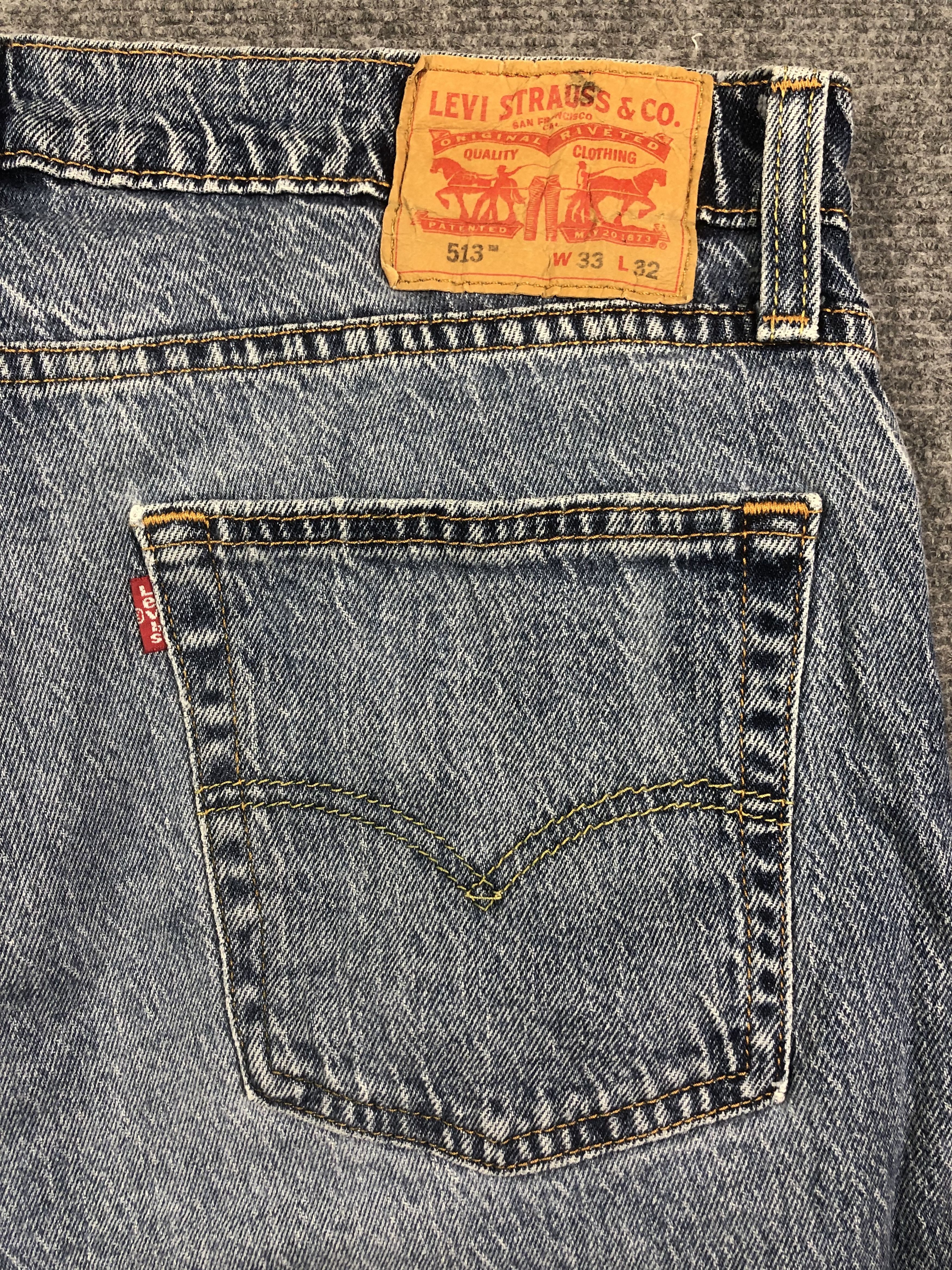 Levi's Wash Blue Levis 513 Denim Jeans 34x29 Size US 34 / EU 50 - 8 Thumbnail
