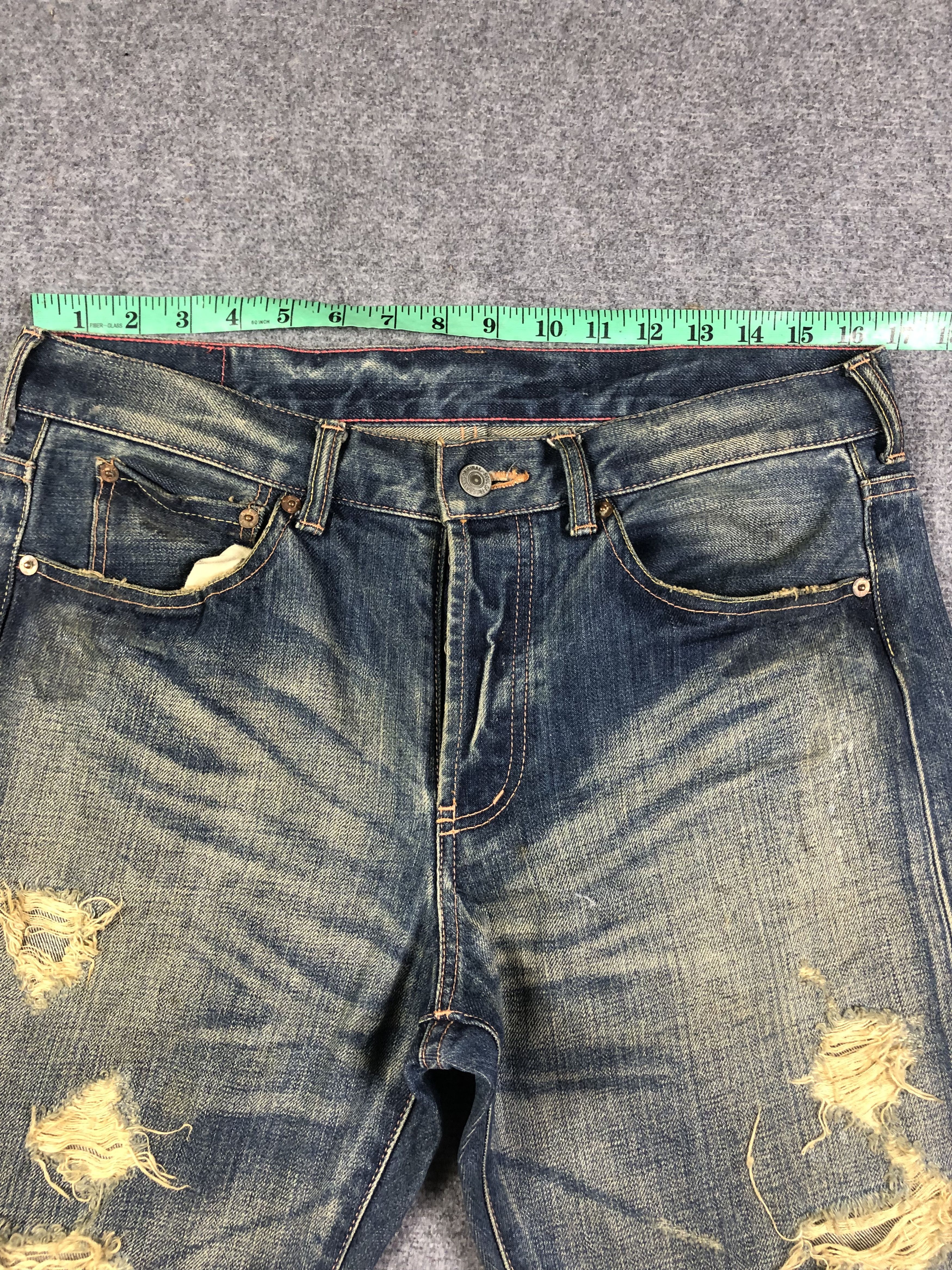 Japanese Brand SOUL OF FREEDOM DISTRESSED WASHED BLUE DENIM 34x32 Size US 34 / EU 50 - 7 Thumbnail