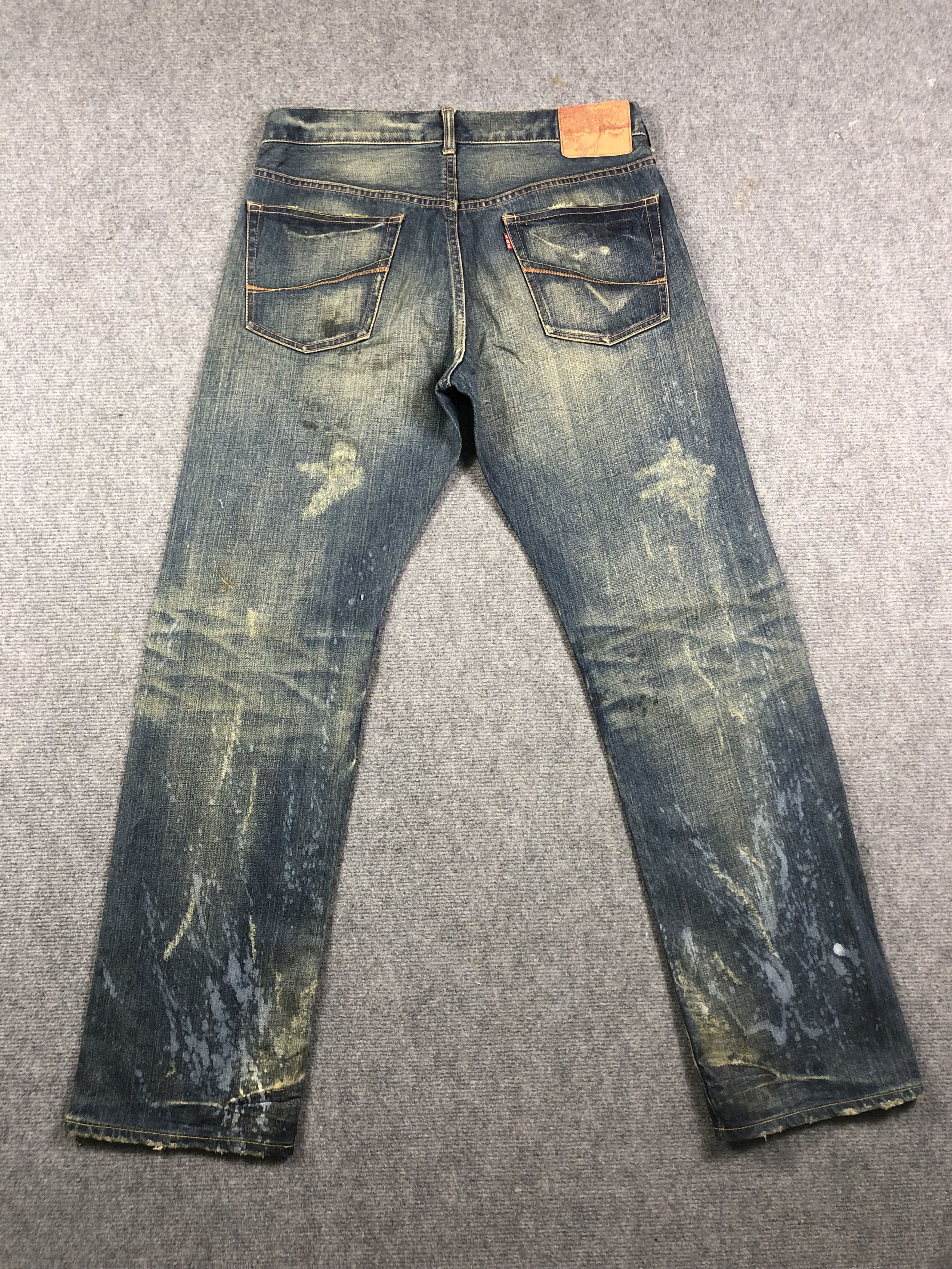 Japanese Brand SOUL OF FREEDOM DISTRESSED WASHED BLUE DENIM 34x32 Size US 34 / EU 50 - 15 Thumbnail