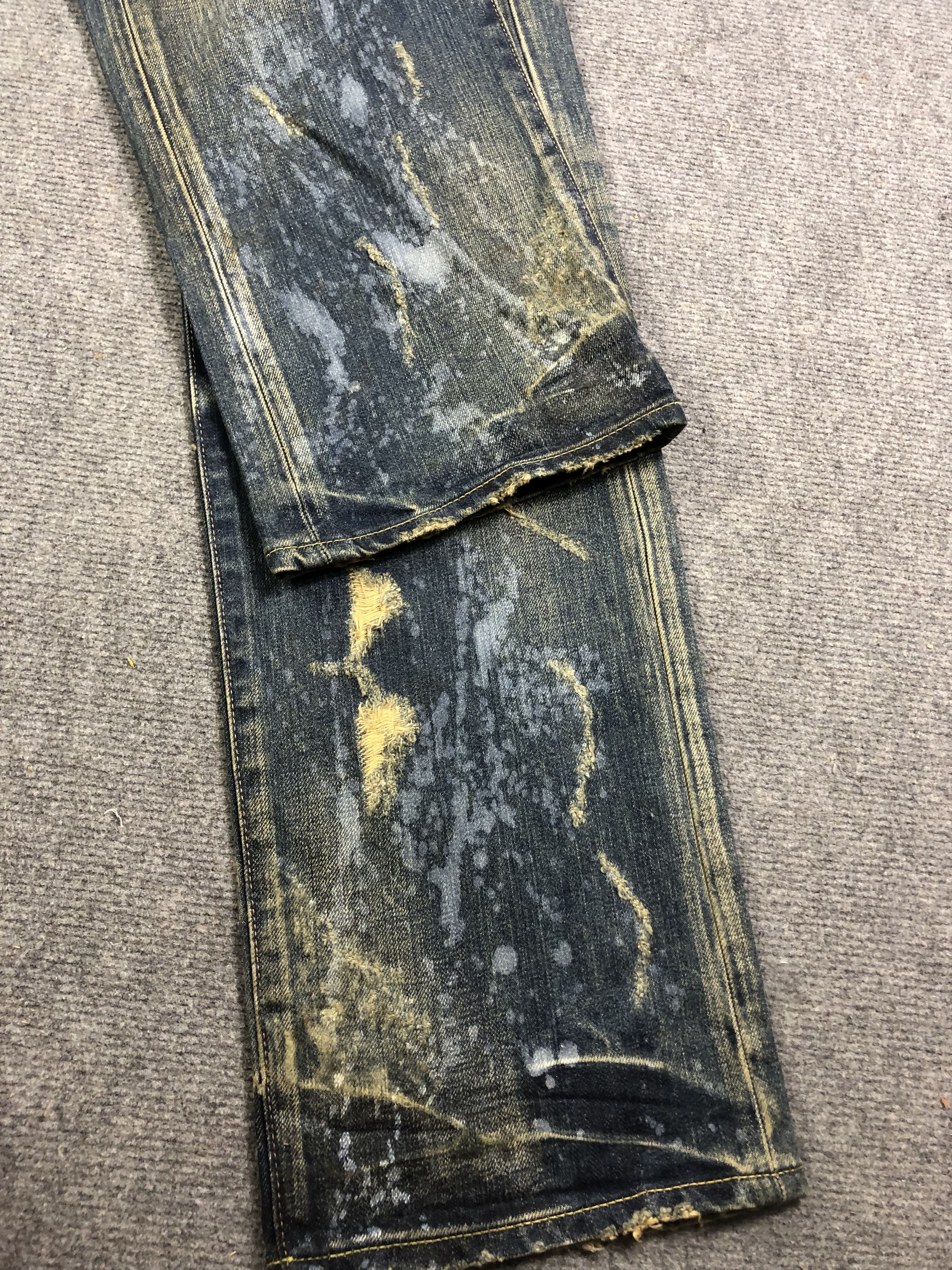Japanese Brand SOUL OF FREEDOM DISTRESSED WASHED BLUE DENIM 34x32 Size US 34 / EU 50 - 11 Thumbnail