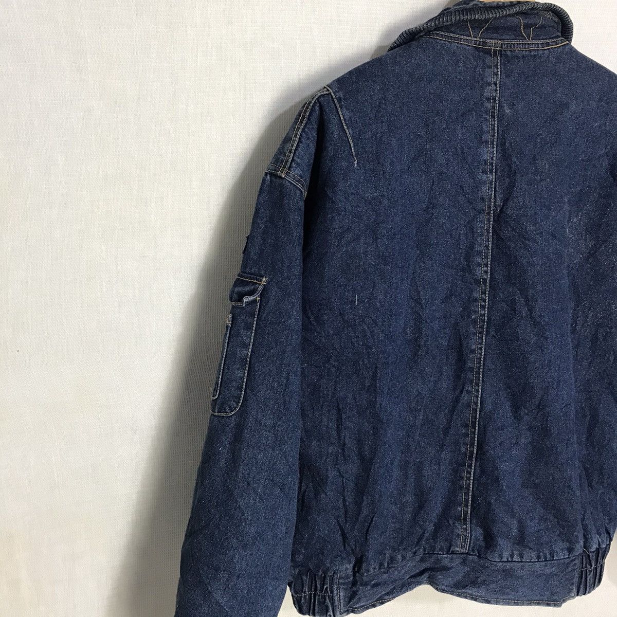 Japanese Brand × Vintage Vintage denim bomber patches jacket Size US L / EU 52-54 / 3 - 2 Thumbnail