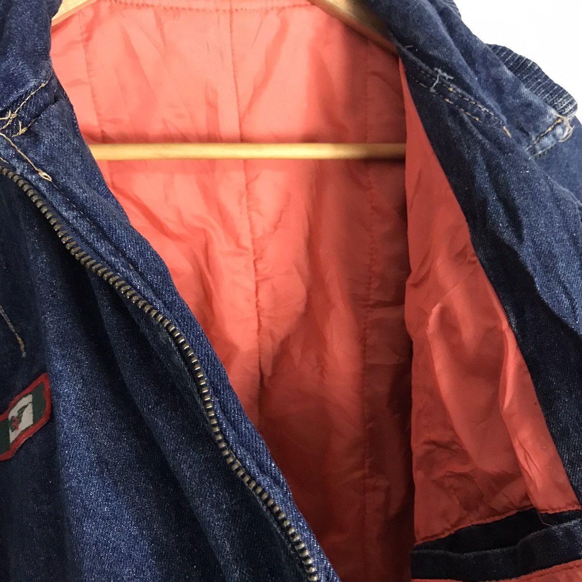 Japanese Brand × Vintage Vintage denim bomber patches jacket Size US L / EU 52-54 / 3 - 5 Thumbnail