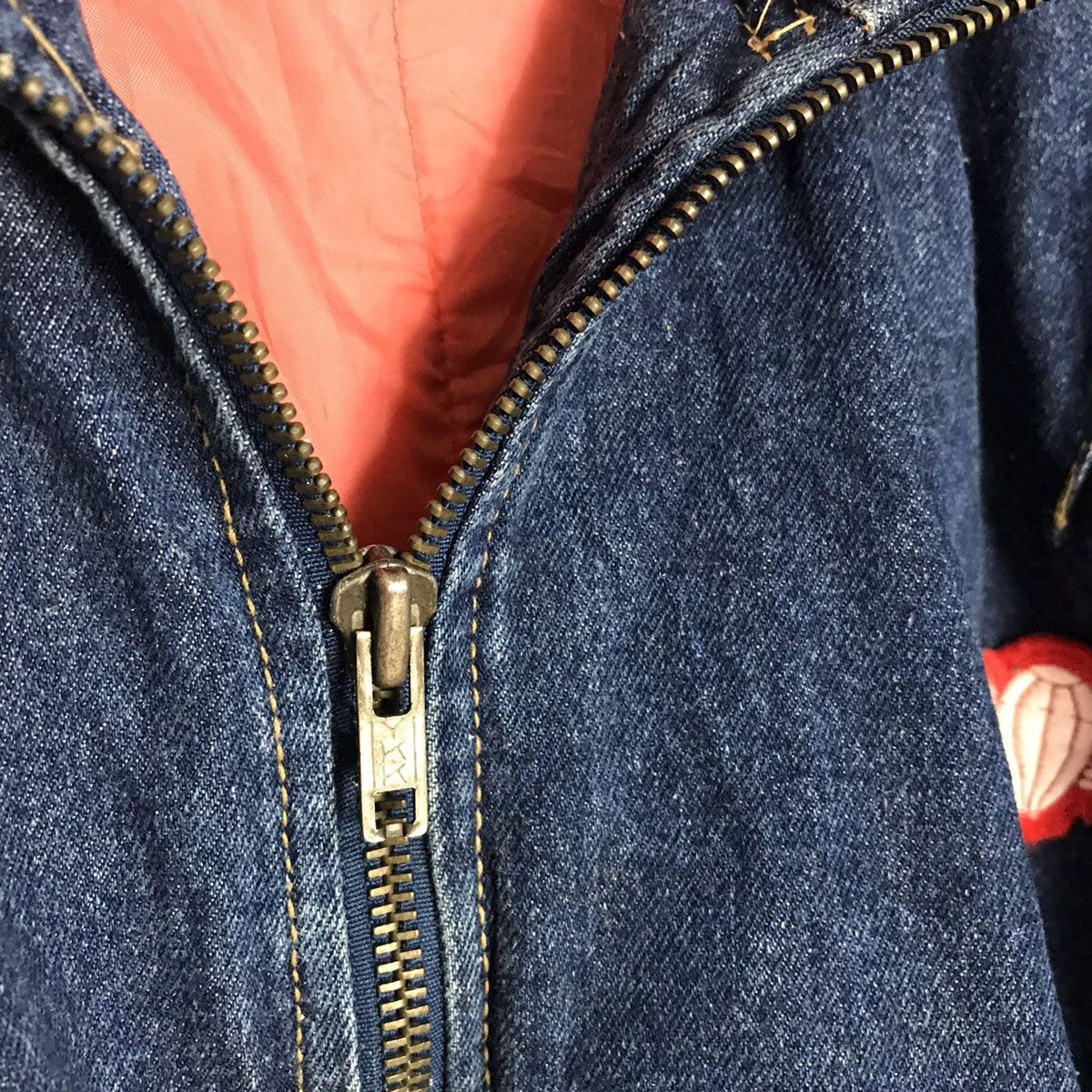 Japanese Brand × Vintage Vintage denim bomber patches jacket Size US L / EU 52-54 / 3 - 7 Thumbnail