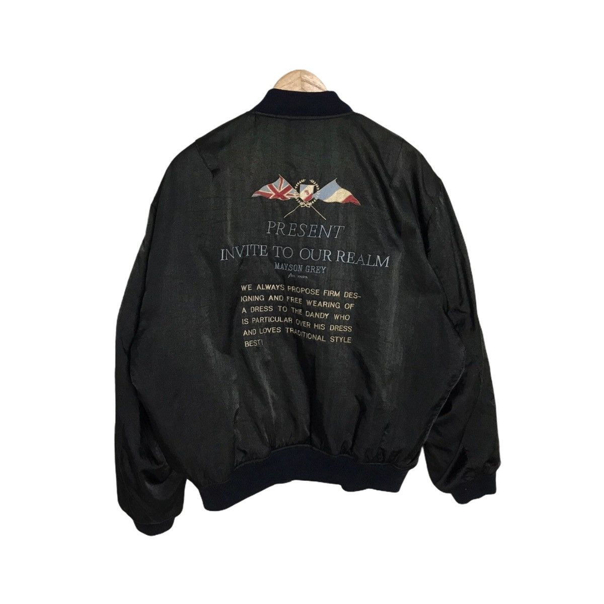 Designer × Vintage Vintage designer mayson grey black reversible bomber jacket Size US XL / EU 56 / 4 - 1 Thumbnail