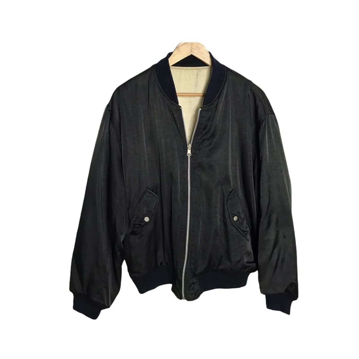 Designer × Vintage Vintage designer mayson grey black reversible bomber jacket Size US XL / EU 56 / 4 - 2 Thumbnail