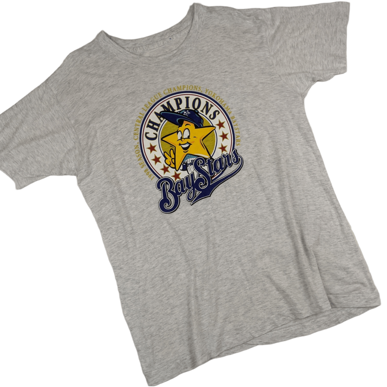 Japanese Brand Vintage YOKOHAMA BAYSTARS 1998 Champions Single Stitches Tee Size US L / EU 52-54 / 3 - 3 Thumbnail