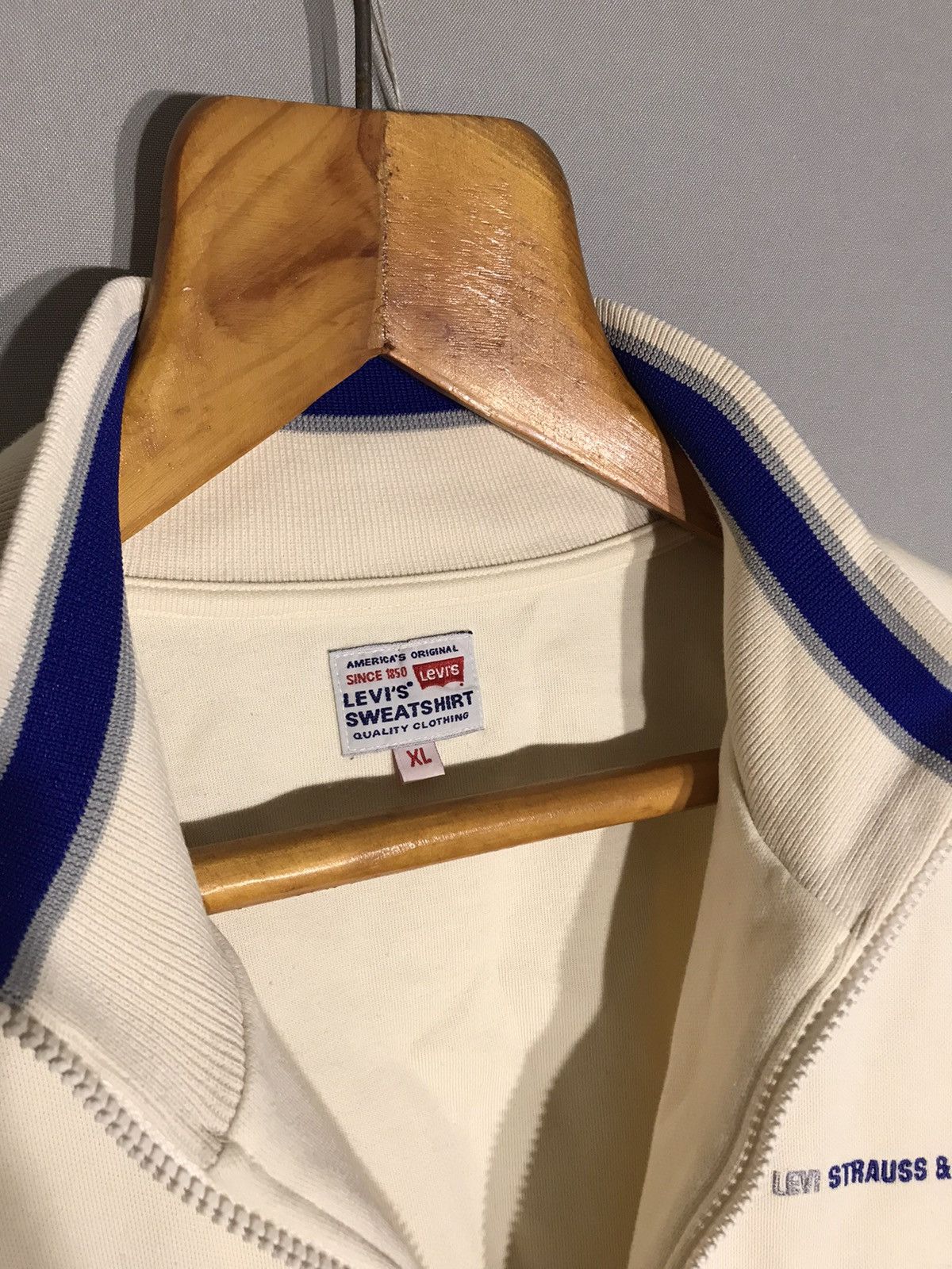 Levi's × Levi's Vintage Clothing × Vintage LEVIS 80s Vintage Zip Sweatshirt Track Jacket Size US XL / EU 56 / 4 - 5 Thumbnail
