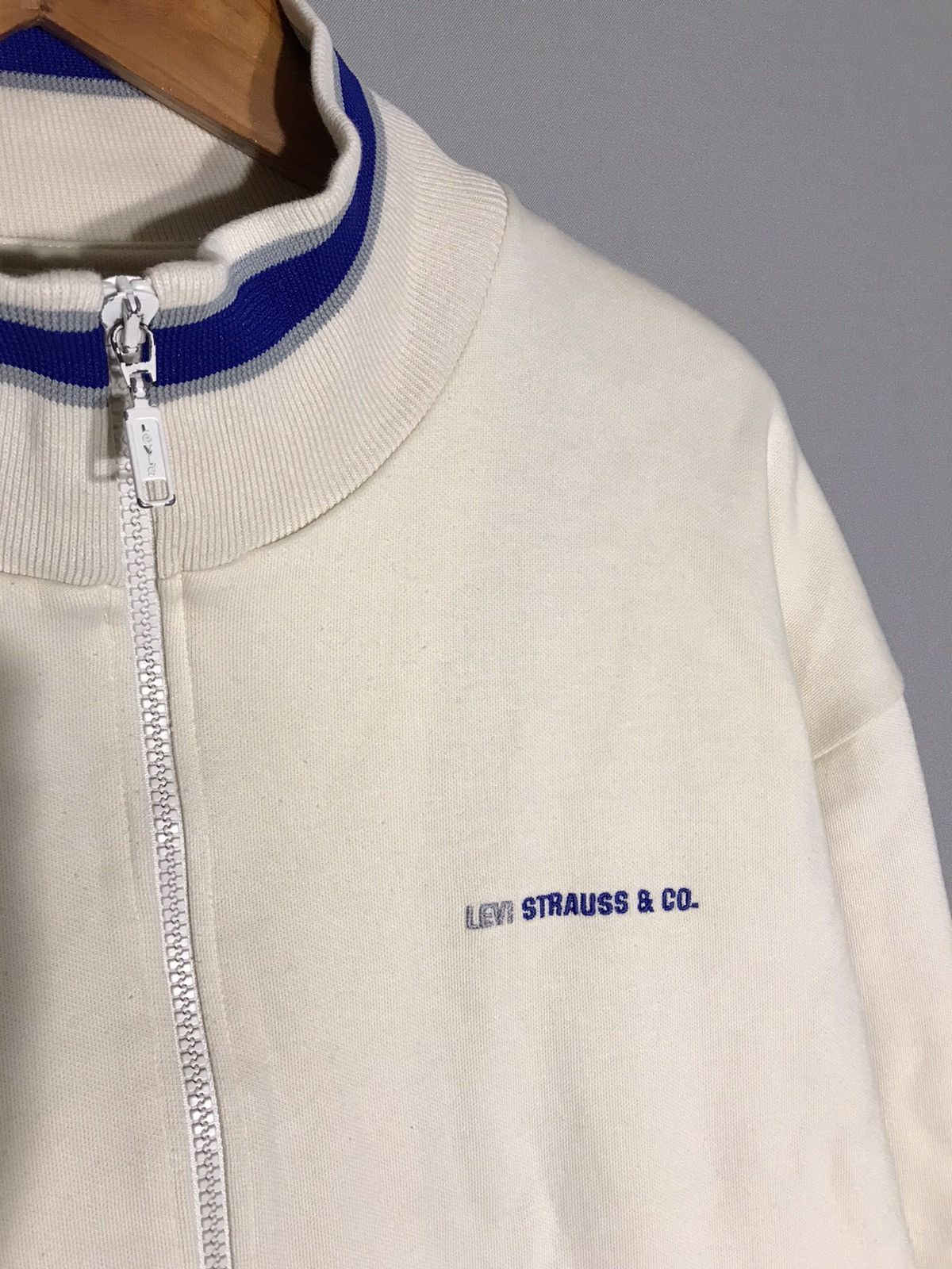 Levi's × Levi's Vintage Clothing × Vintage LEVIS 80s Vintage Zip Sweatshirt Track Jacket Size US XL / EU 56 / 4 - 3 Thumbnail