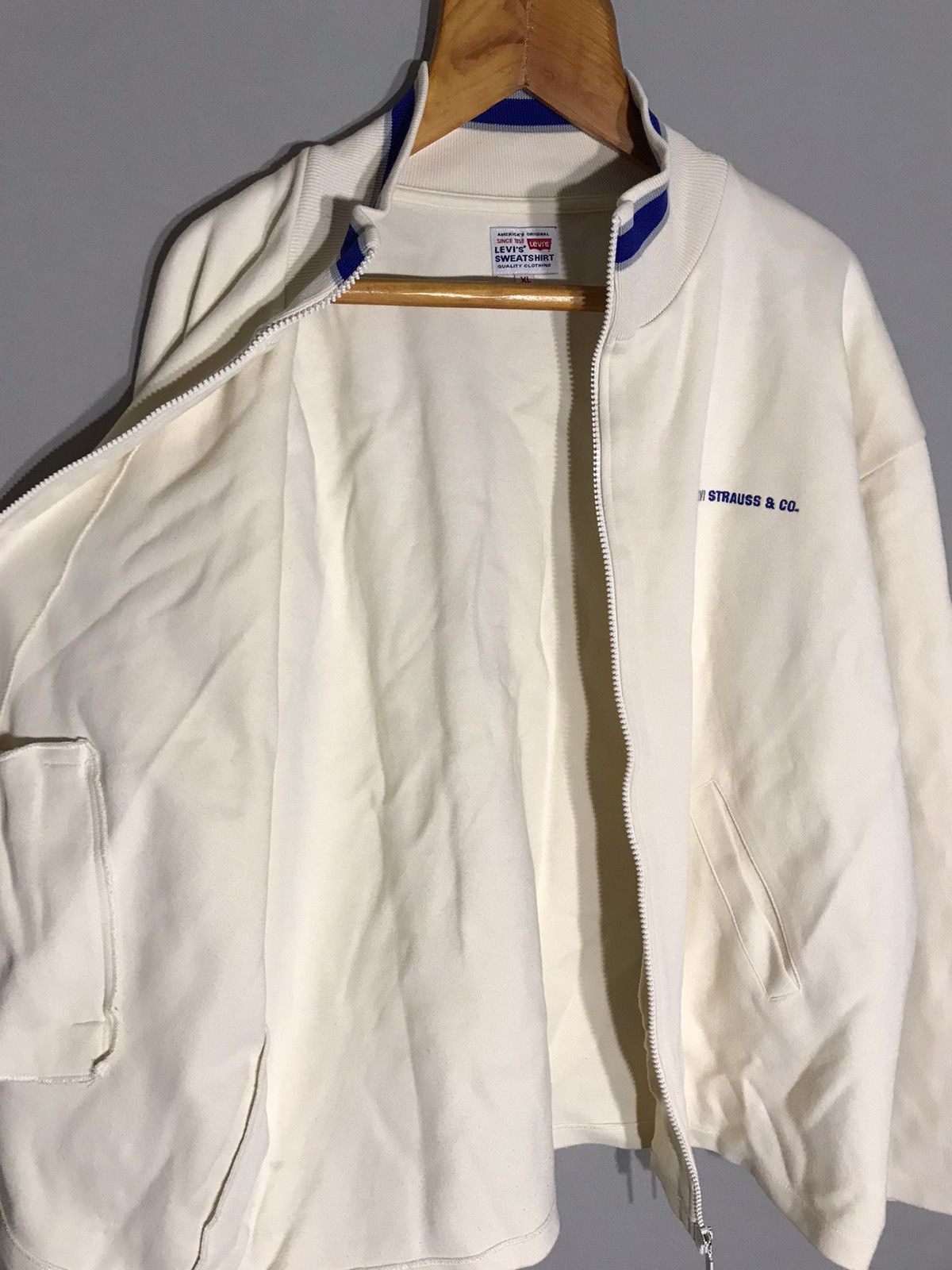 Levi's × Levi's Vintage Clothing × Vintage LEVIS 80s Vintage Zip Sweatshirt Track Jacket Size US XL / EU 56 / 4 - 11 Thumbnail