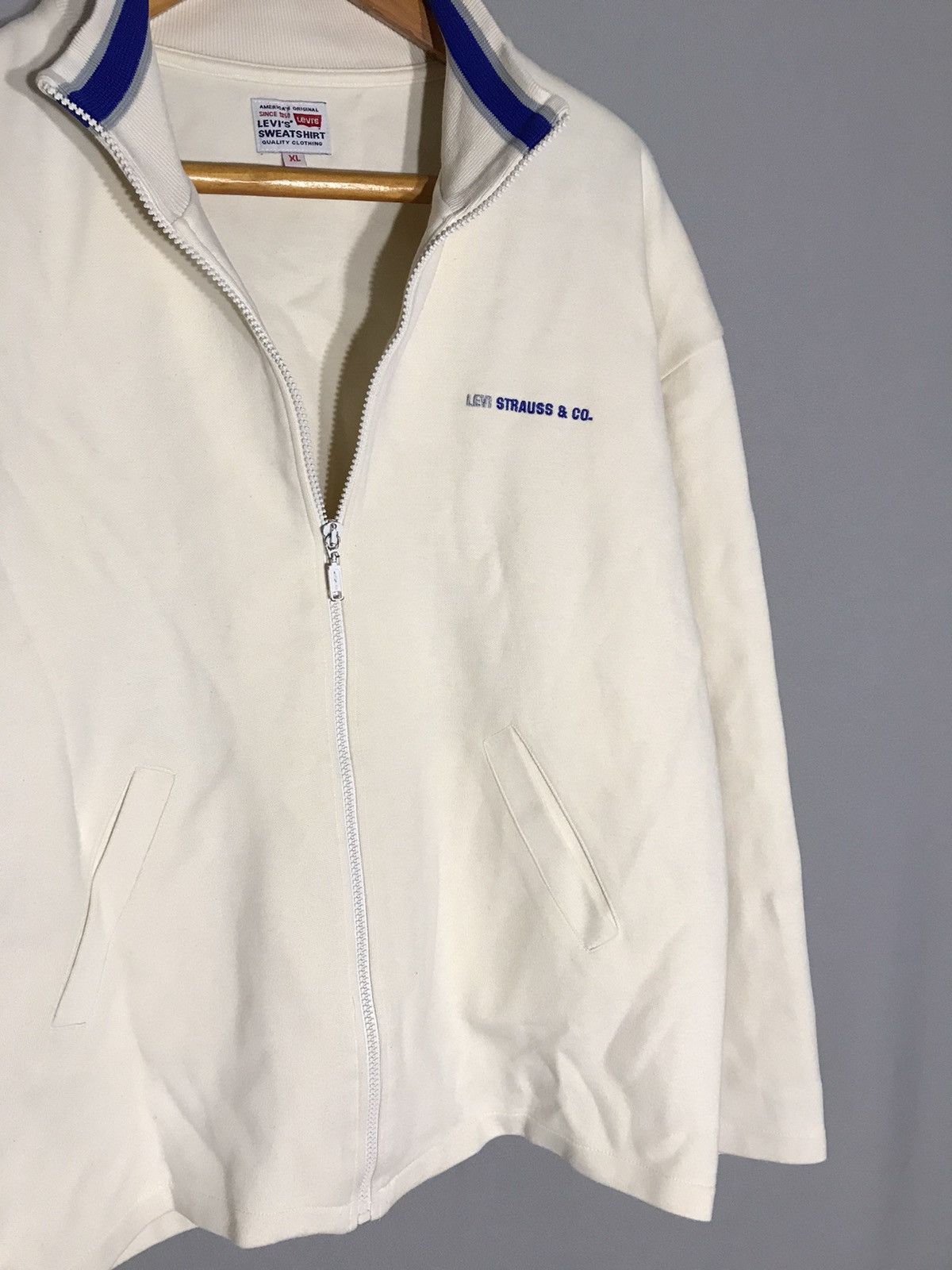 Levi's × Levi's Vintage Clothing × Vintage LEVIS 80s Vintage Zip Sweatshirt Track Jacket Size US XL / EU 56 / 4 - 8 Thumbnail