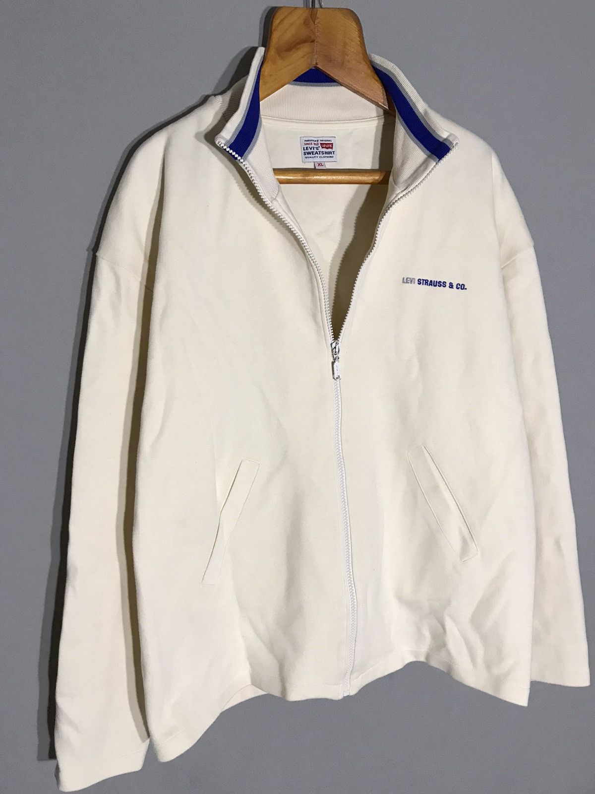 Levi's × Levi's Vintage Clothing × Vintage LEVIS 80s Vintage Zip Sweatshirt Track Jacket Size US XL / EU 56 / 4 - 7 Thumbnail