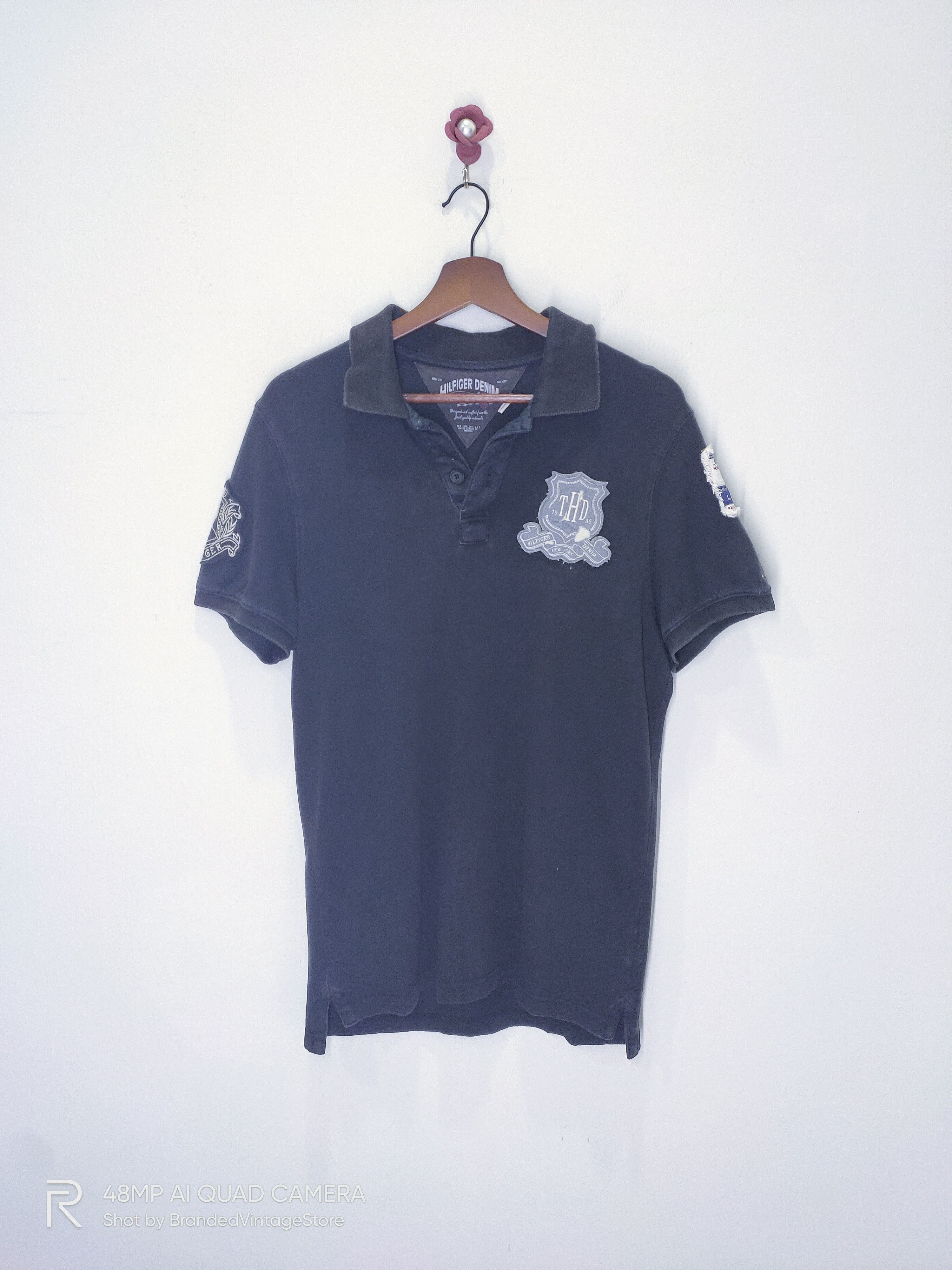 Japanese Brand × Tommy Hilfiger TOMMY HILFIGER DENIM Patchwork Handcraft Garment Polo Shirt Size US M / EU 48-50 / 2 - 2 Thumbnail