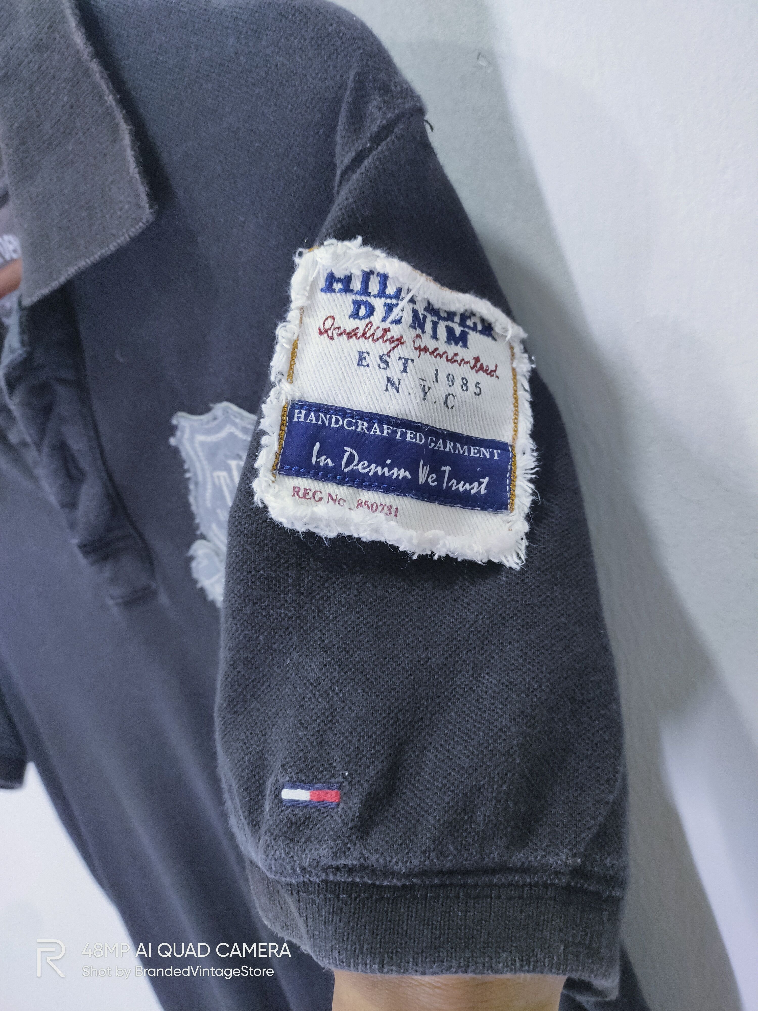 Japanese Brand × Tommy Hilfiger TOMMY HILFIGER DENIM Patchwork Handcraft Garment Polo Shirt Size US M / EU 48-50 / 2 - 8 Thumbnail
