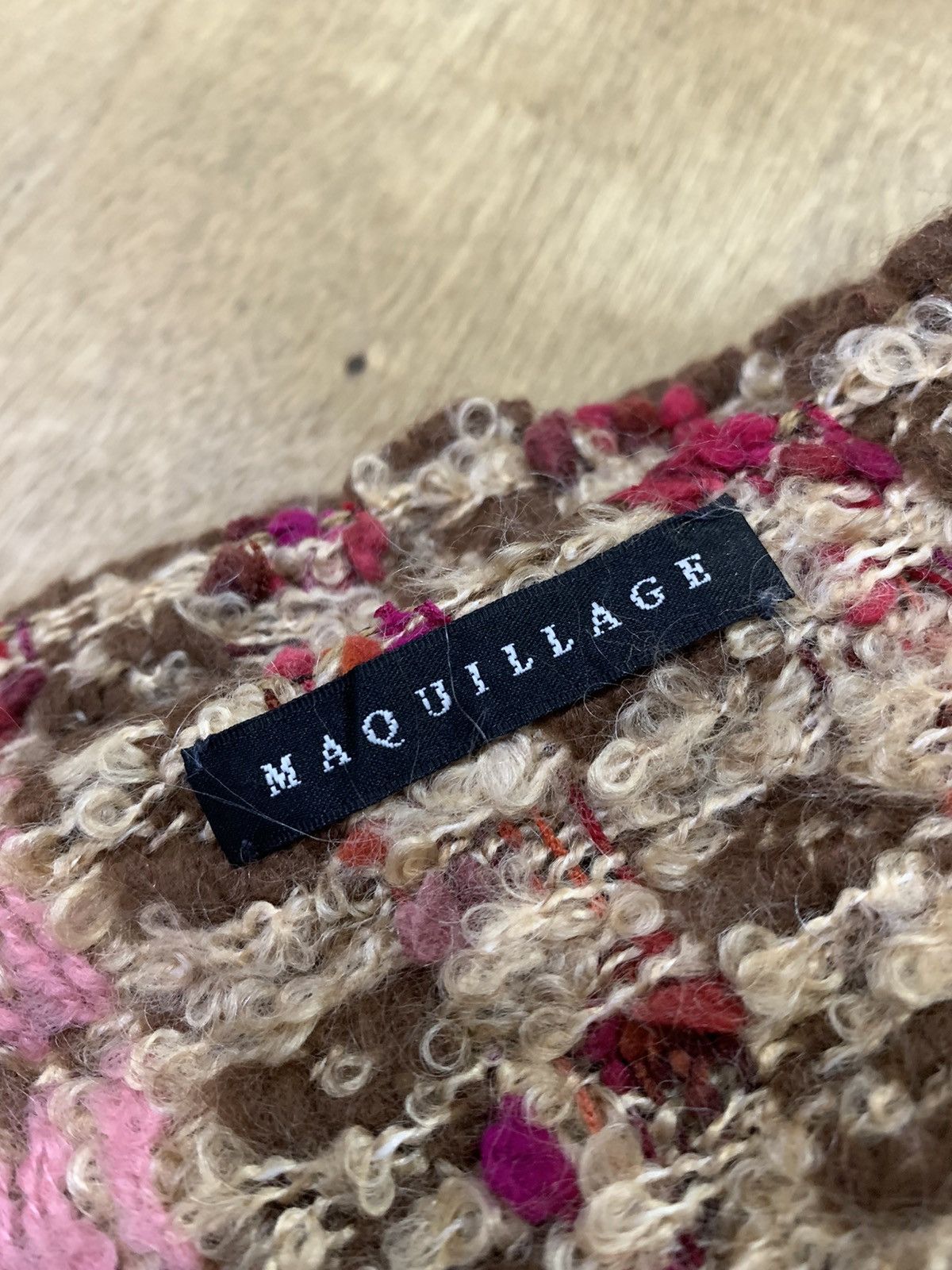 Designer × Japanese Brand MAQUILLAGE Colourway Coogi Aztec Navajo Knit Muffler Scarf Size ONE SIZE - 8 Thumbnail