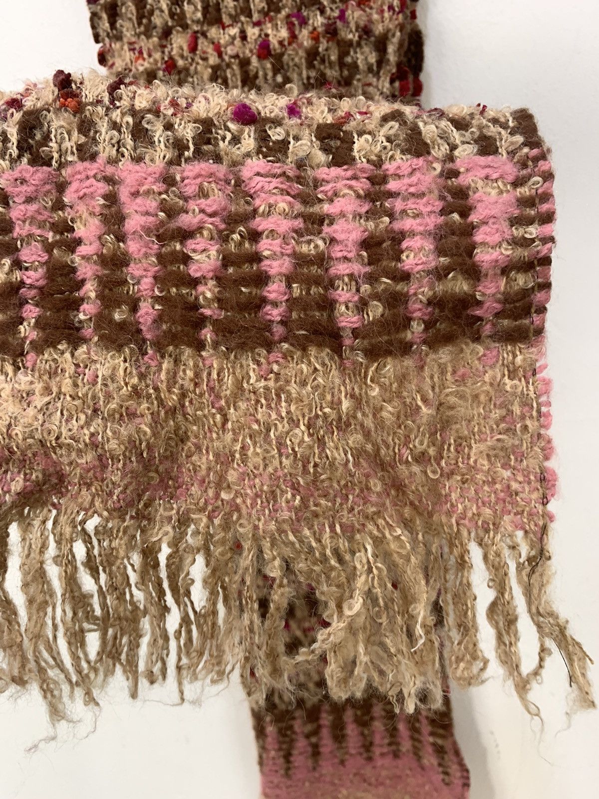 Designer × Japanese Brand MAQUILLAGE Colourway Coogi Aztec Navajo Knit Muffler Scarf Size ONE SIZE - 7 Thumbnail