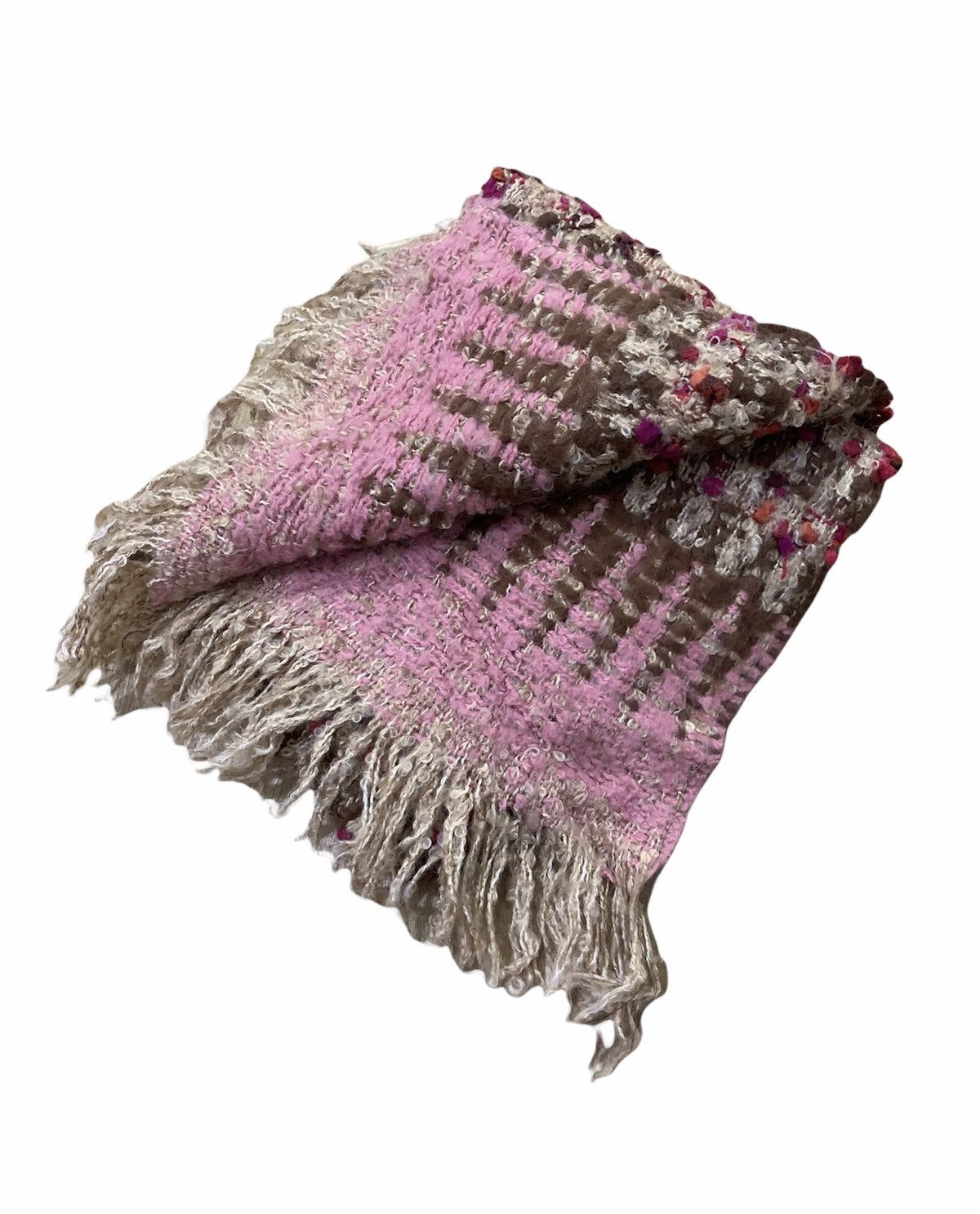 Designer × Japanese Brand MAQUILLAGE Colourway Coogi Aztec Navajo Knit Muffler Scarf Size ONE SIZE - 2 Thumbnail