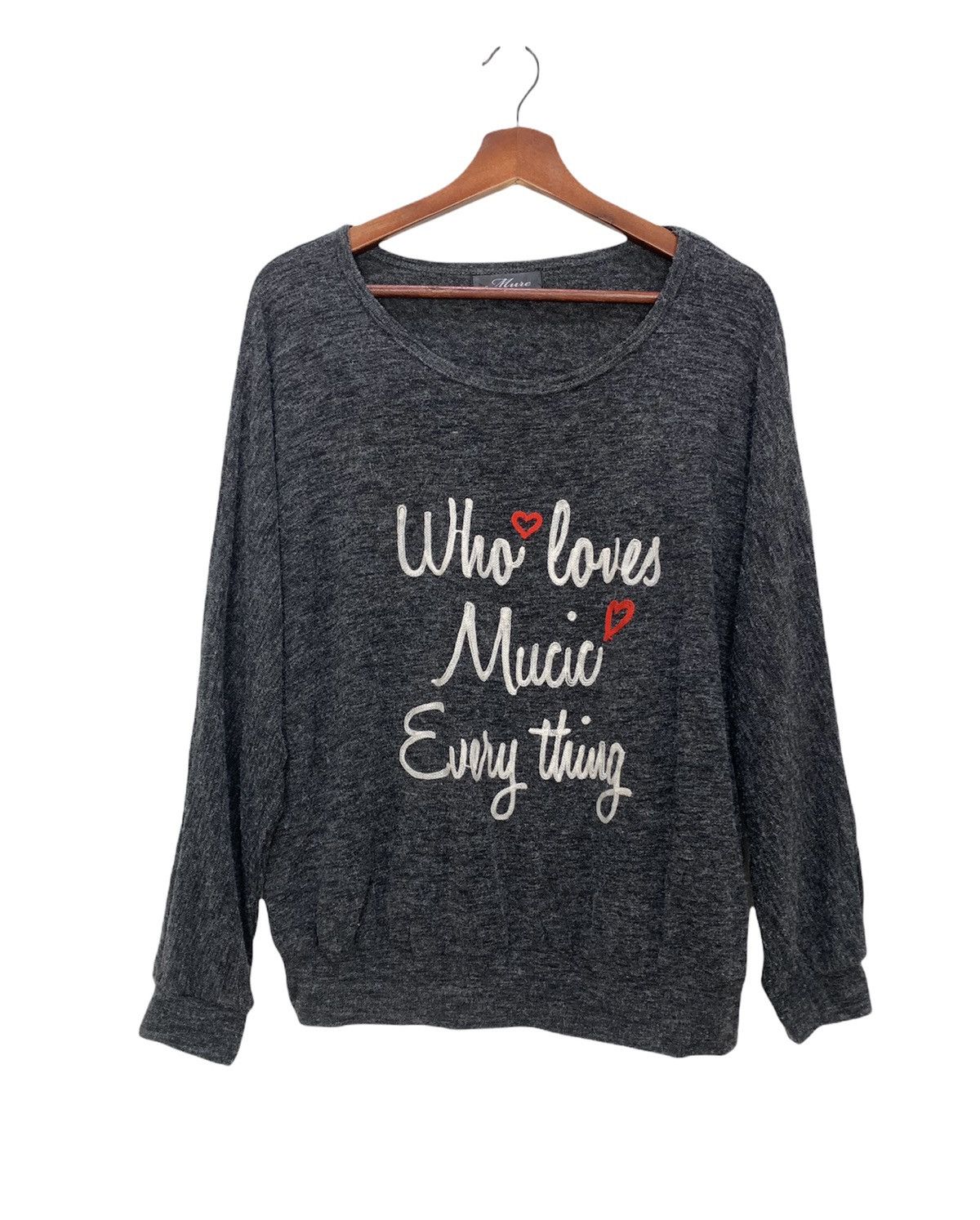 Japanese Brand × Other MURE Spellout Wool Blend Jumper Pullover Sweatshirt Sweater Size M / US 6-8 / IT 42-44 - 1 Thumbnail