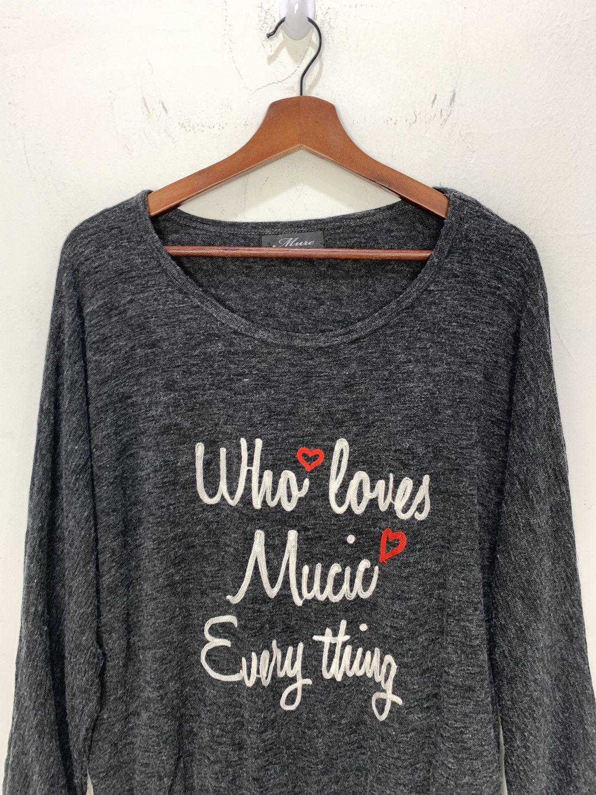 Japanese Brand × Other MURE Spellout Wool Blend Jumper Pullover Sweatshirt Sweater Size M / US 6-8 / IT 42-44 - 3 Thumbnail