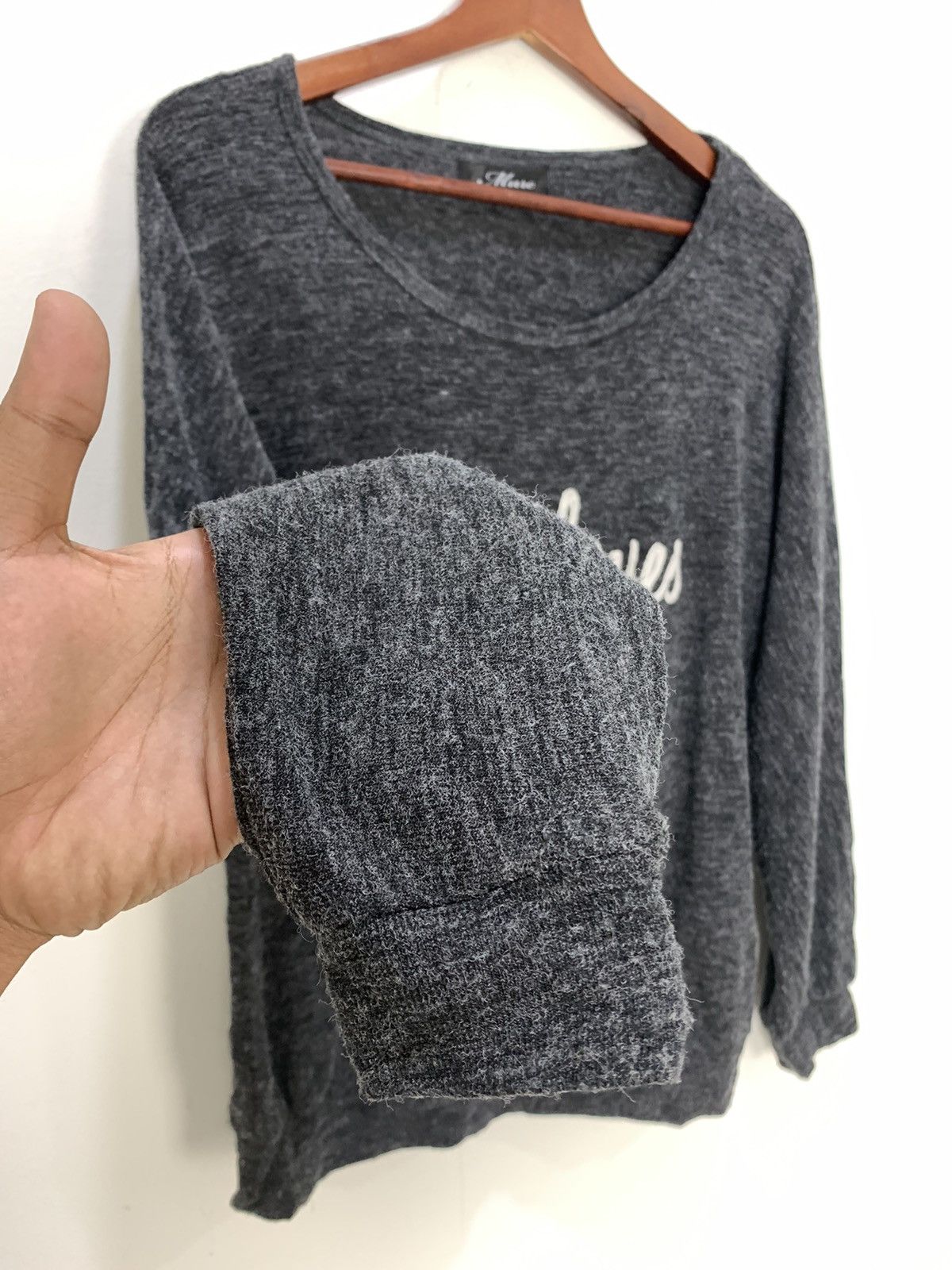 Japanese Brand × Other MURE Spellout Wool Blend Jumper Pullover Sweatshirt Sweater Size M / US 6-8 / IT 42-44 - 8 Thumbnail