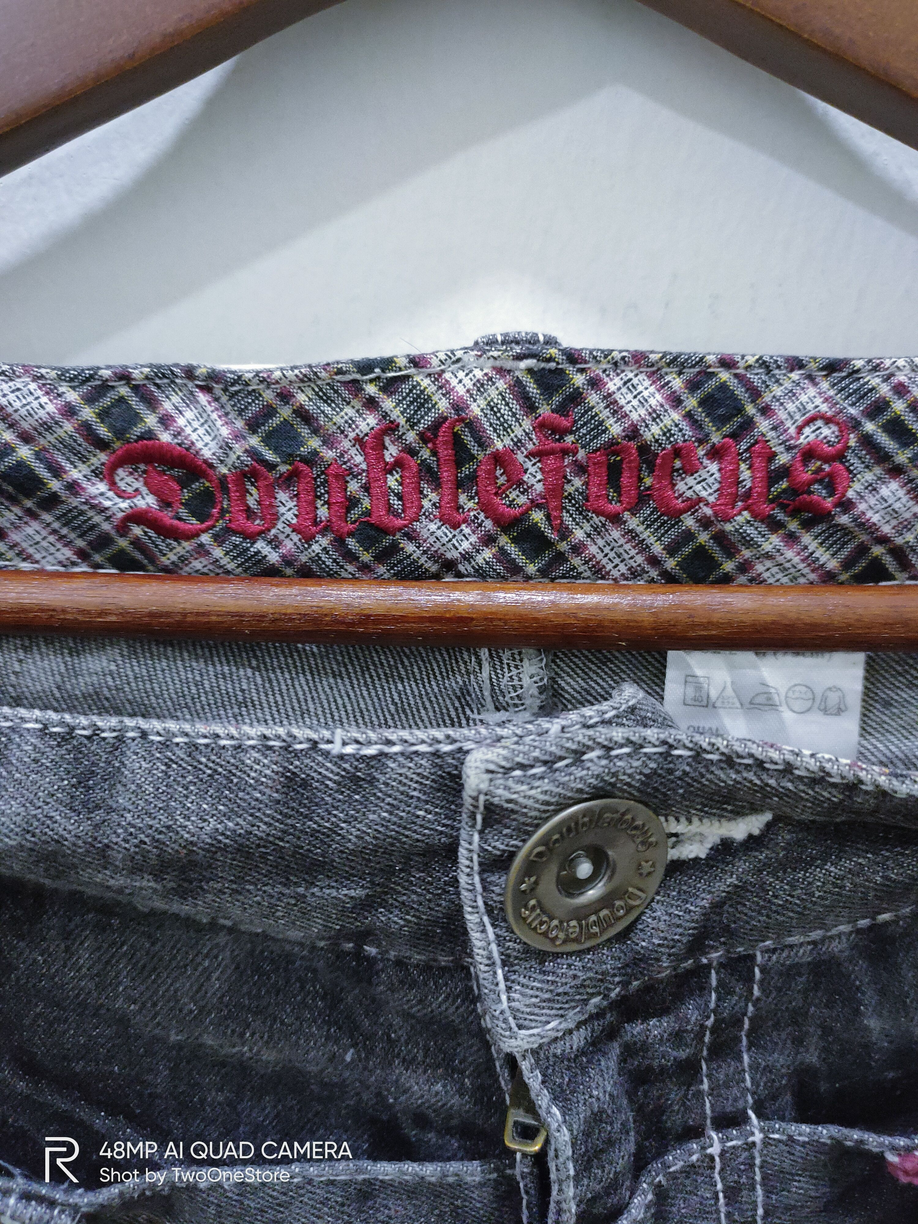 Japanese Brand × Seditionaries DOUBLEFOCUS Patchwork DoubleWaist Punk Style CropPant Jeans Size US 33 - 8 Thumbnail
