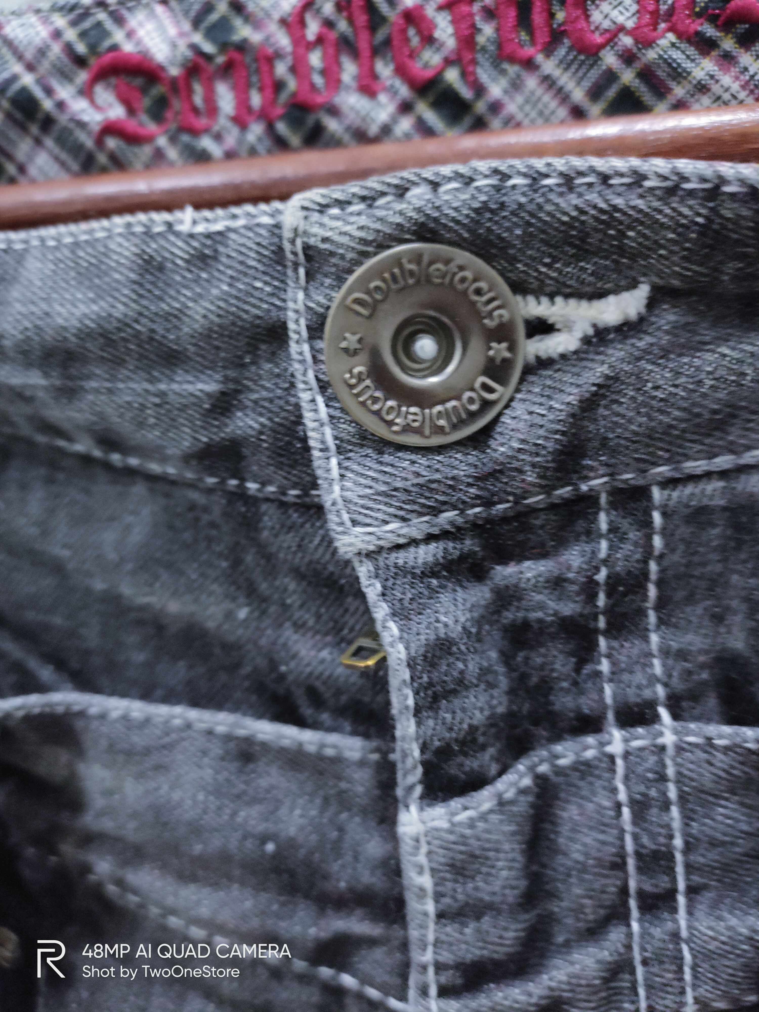 Japanese Brand × Seditionaries DOUBLEFOCUS Patchwork DoubleWaist Punk Style CropPant Jeans Size US 33 - 12 Thumbnail