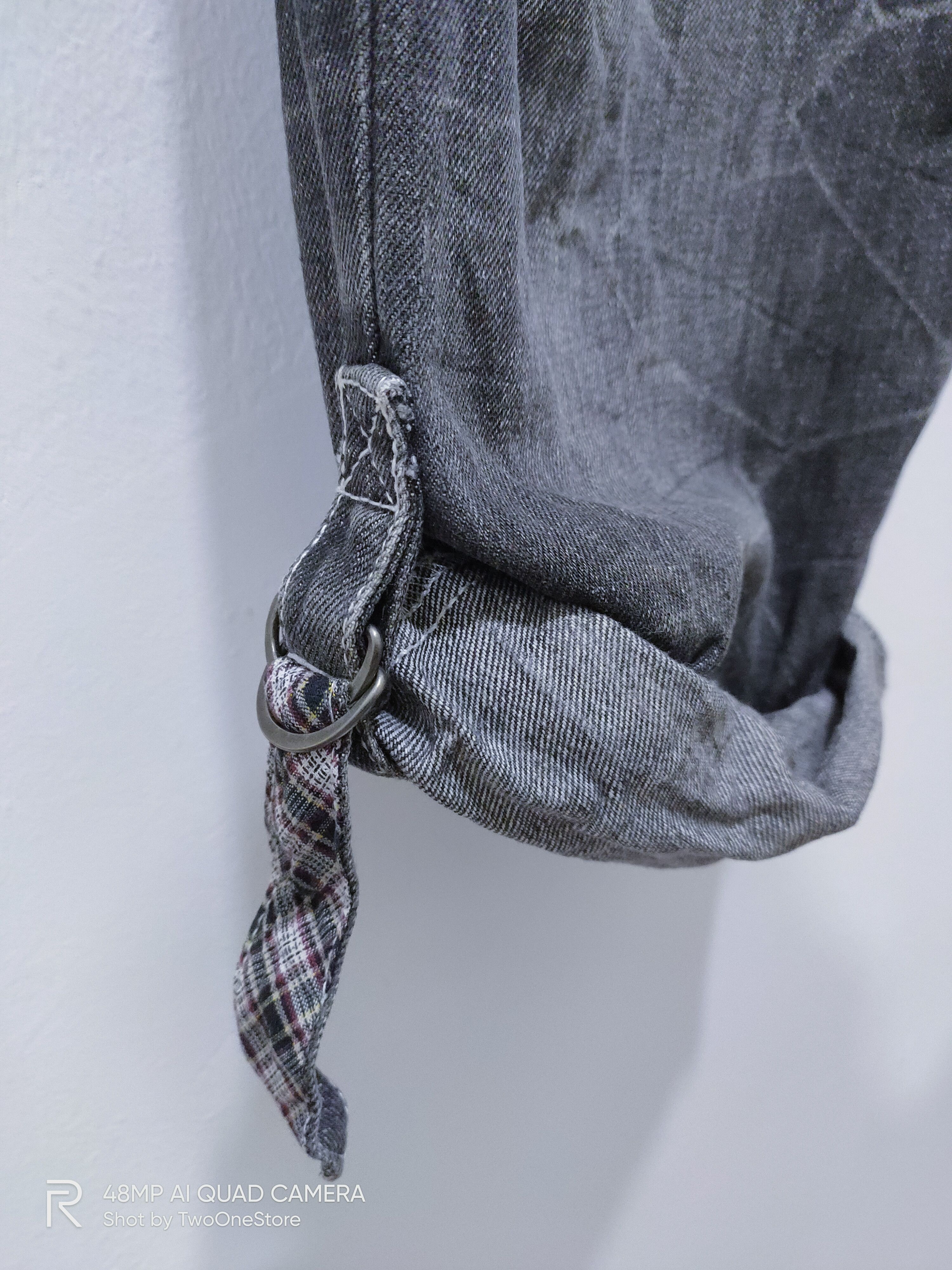Japanese Brand × Seditionaries DOUBLEFOCUS Patchwork DoubleWaist Punk Style CropPant Jeans Size US 33 - 4 Thumbnail
