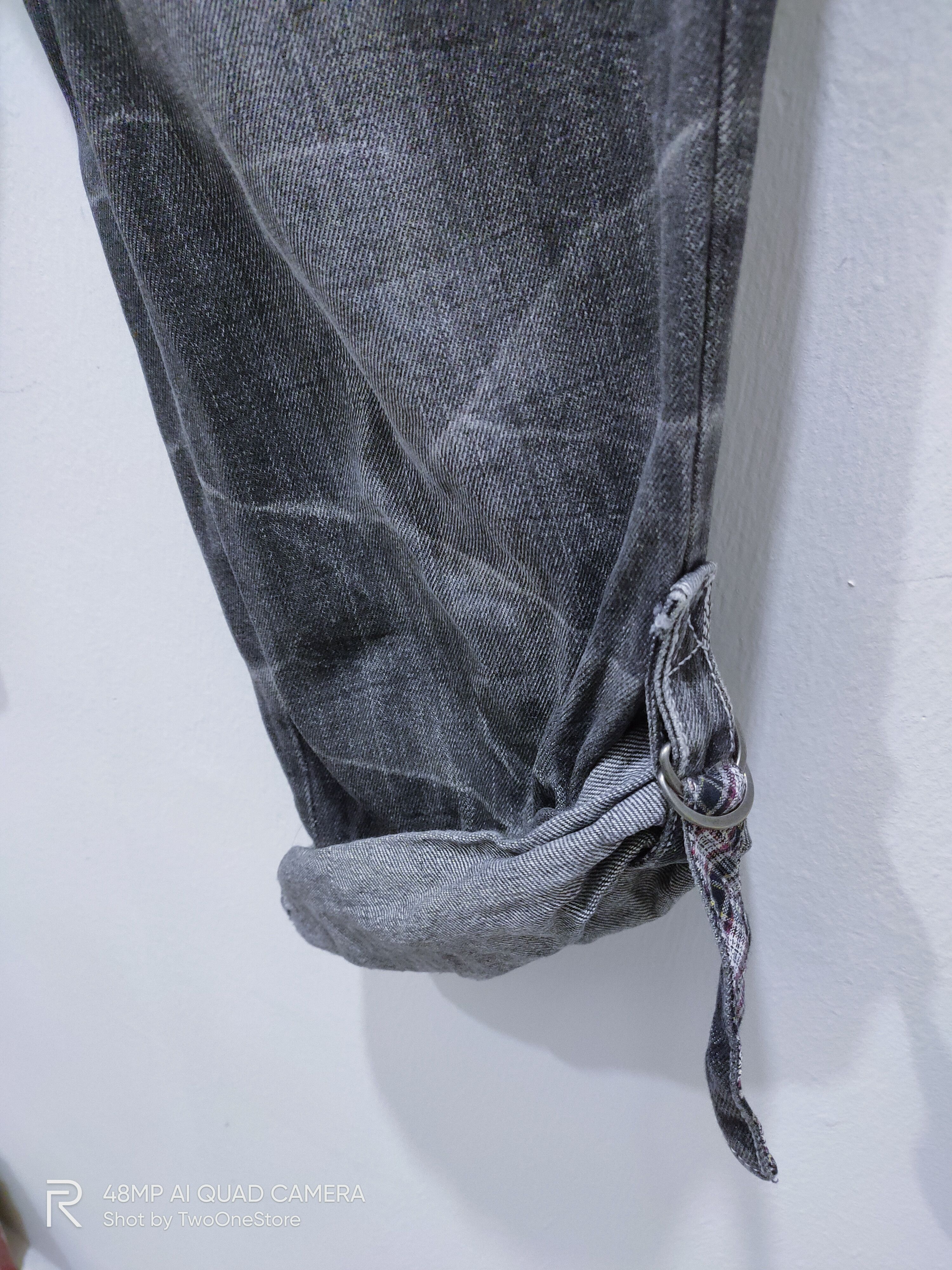 Japanese Brand × Seditionaries DOUBLEFOCUS Patchwork DoubleWaist Punk Style CropPant Jeans Size US 33 - 9 Thumbnail