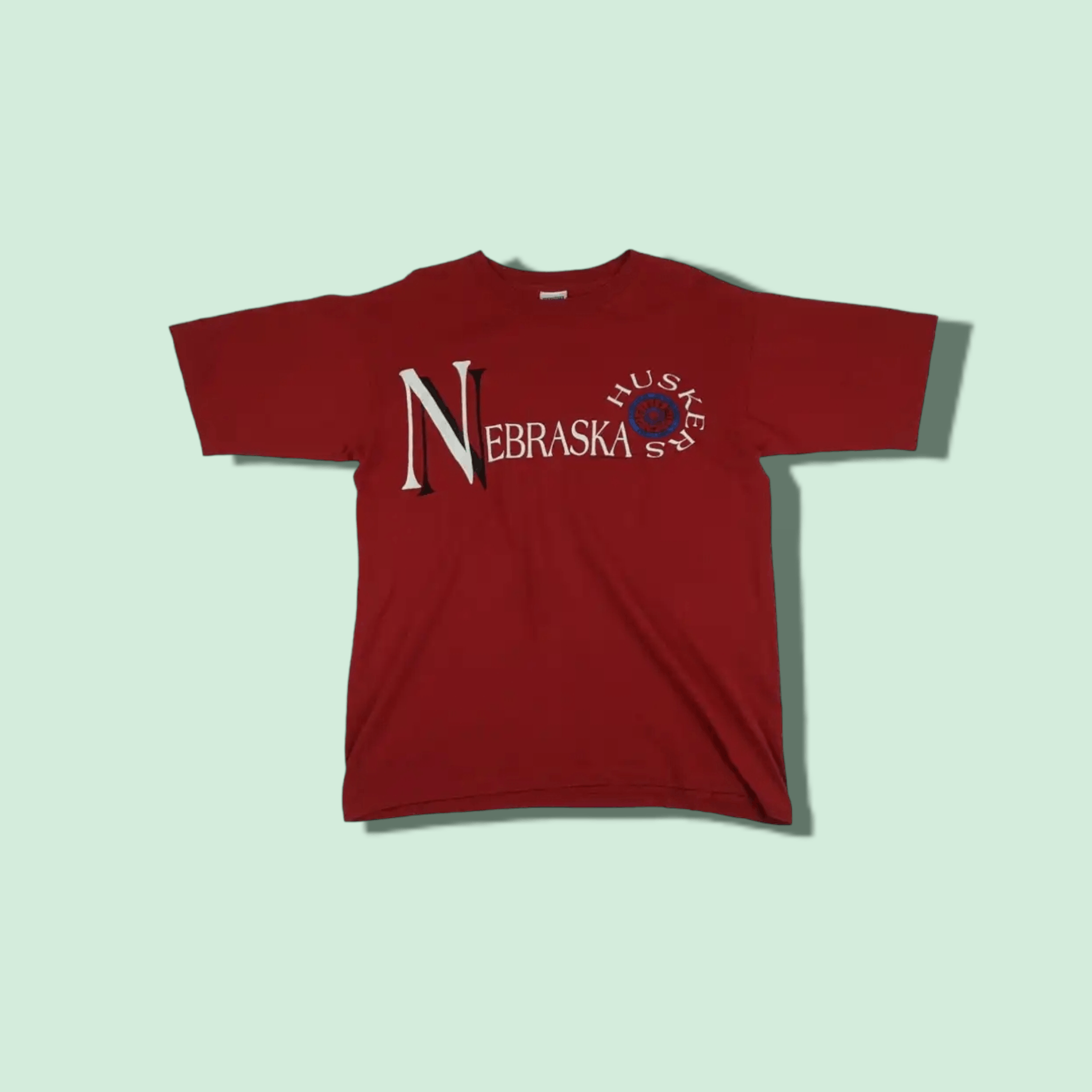 NFL 90"s UNIVERSITY Of NEBRASKA Huskers NFL Single Stitches Tee Size US M / EU 48-50 / 2 - 1 Thumbnail