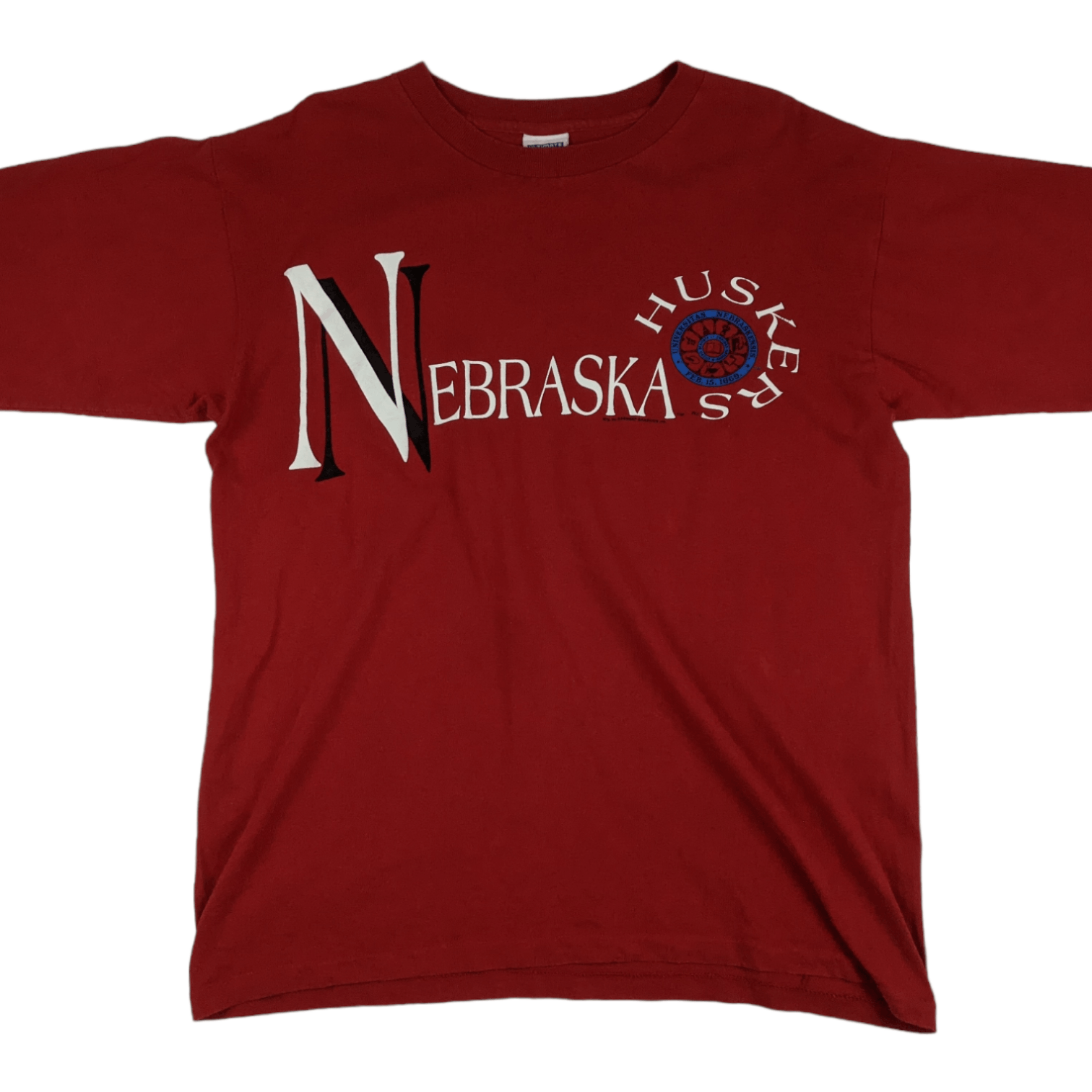 NFL 90"s UNIVERSITY Of NEBRASKA Huskers NFL Single Stitches Tee Size US M / EU 48-50 / 2 - 2 Thumbnail
