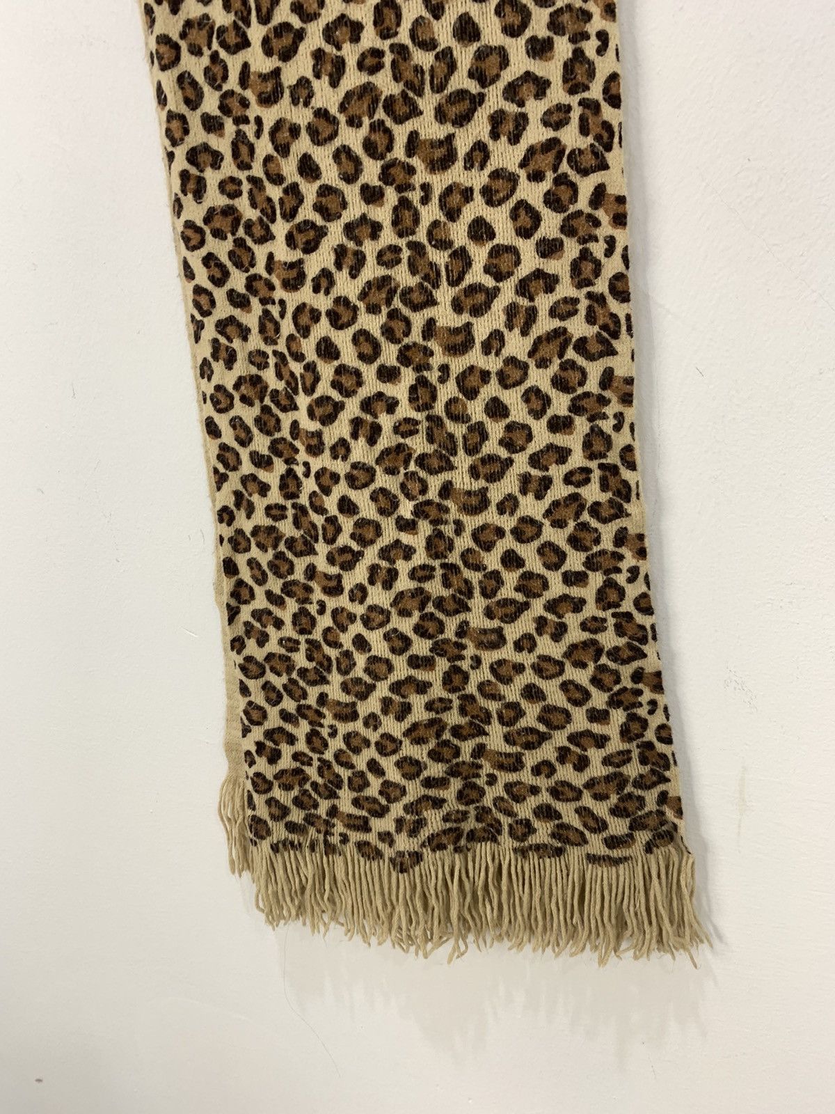 Habitat × Other CHEETAH Skin Pattern Fullprint Wool Knitwear Muffler Scarf Size ONE SIZE - 5 Thumbnail
