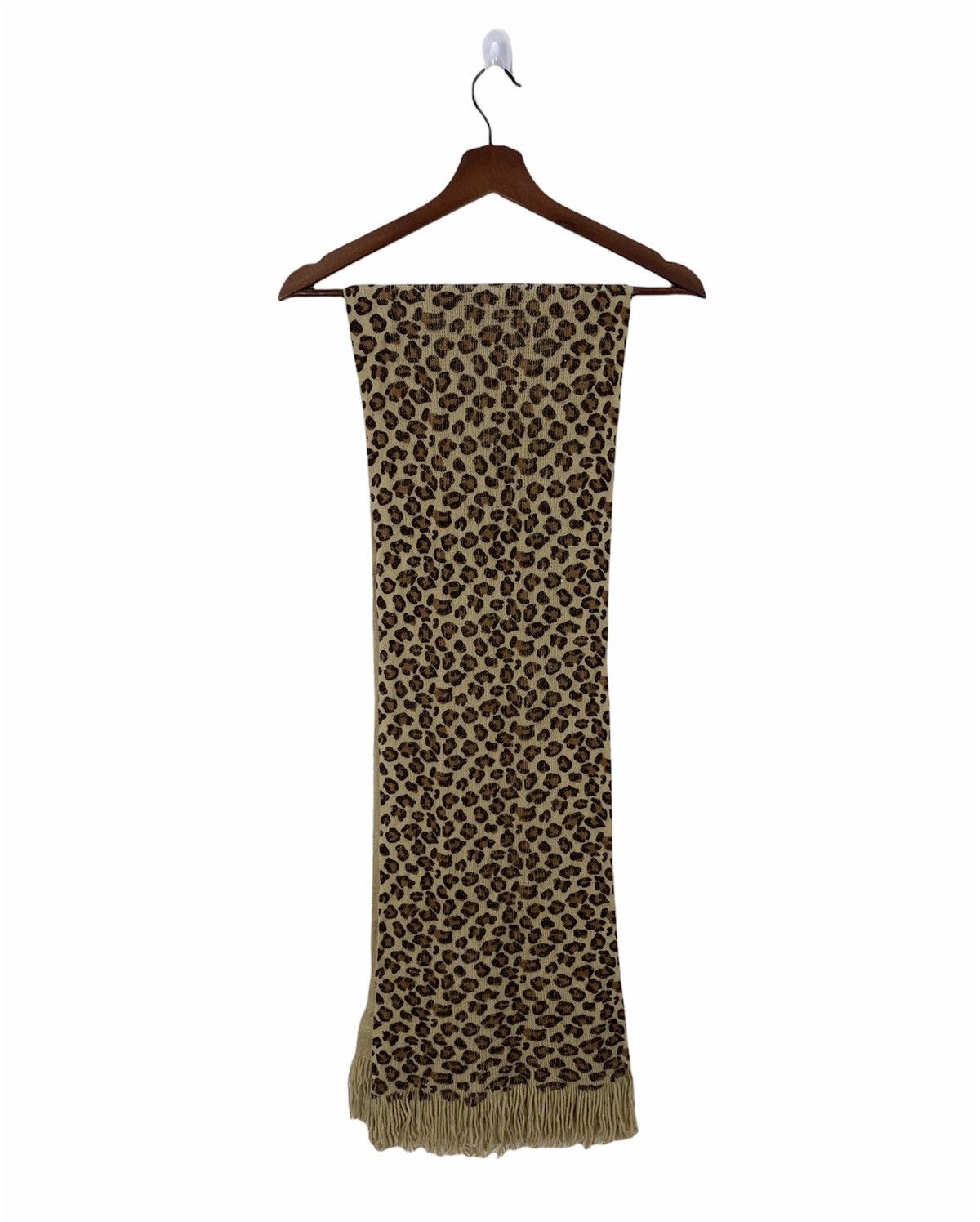 Habitat × Other CHEETAH Skin Pattern Fullprint Wool Knitwear Muffler Scarf Size ONE SIZE - 3 Thumbnail