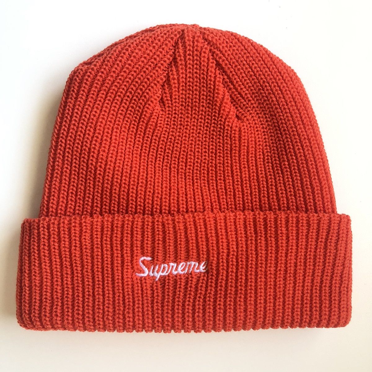 Loose Gauge Beanie Neon Orange Supreme Beanie 슈프림 비니 Supreme