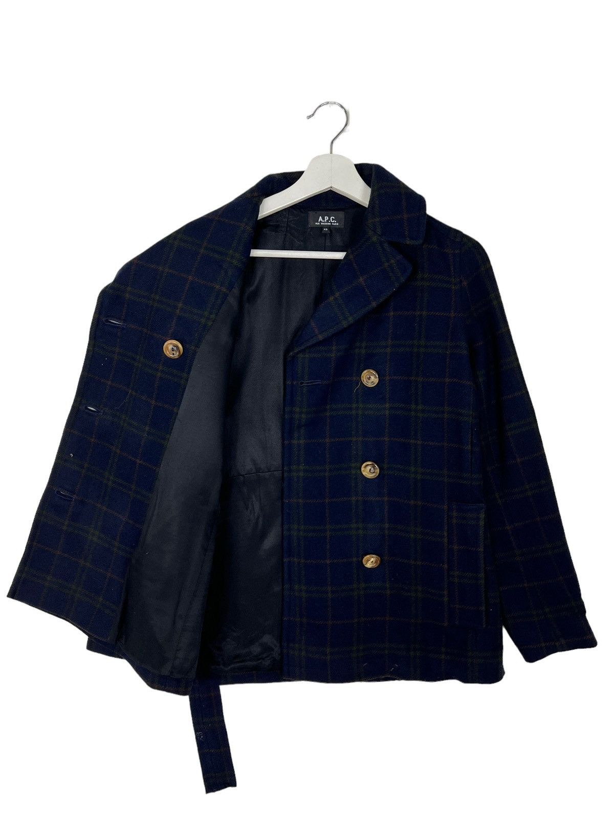 A.P.C. 🔥 APC PLAID WOOL DOUBLE BREAST COAT Size US XS / EU 42 / 0 - 6 Thumbnail