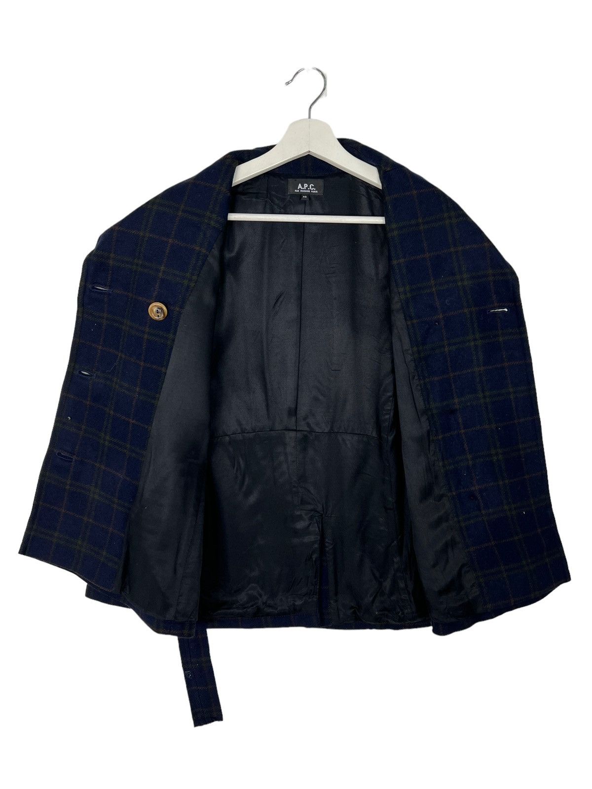 A.P.C. 🔥 APC PLAID WOOL DOUBLE BREAST COAT Size US XS / EU 42 / 0 - 7 Thumbnail