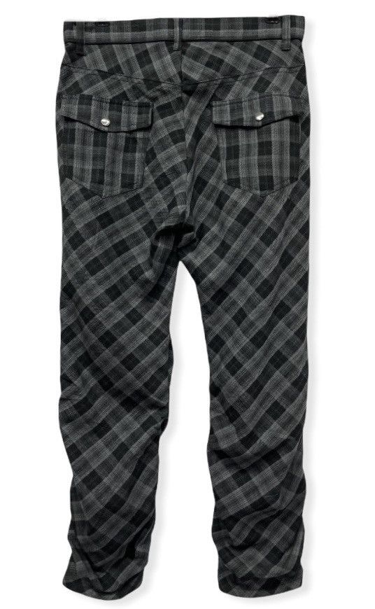 Japanese Brand SORRIDERE Punk Tartan Rayon Polyester Shirring Leg Pants Size US 32 / EU 48 - 3 Thumbnail