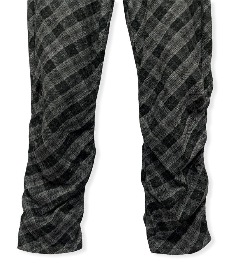 Japanese Brand SORRIDERE Punk Tartan Rayon Polyester Shirring Leg Pants Size US 32 / EU 48 - 2 Thumbnail