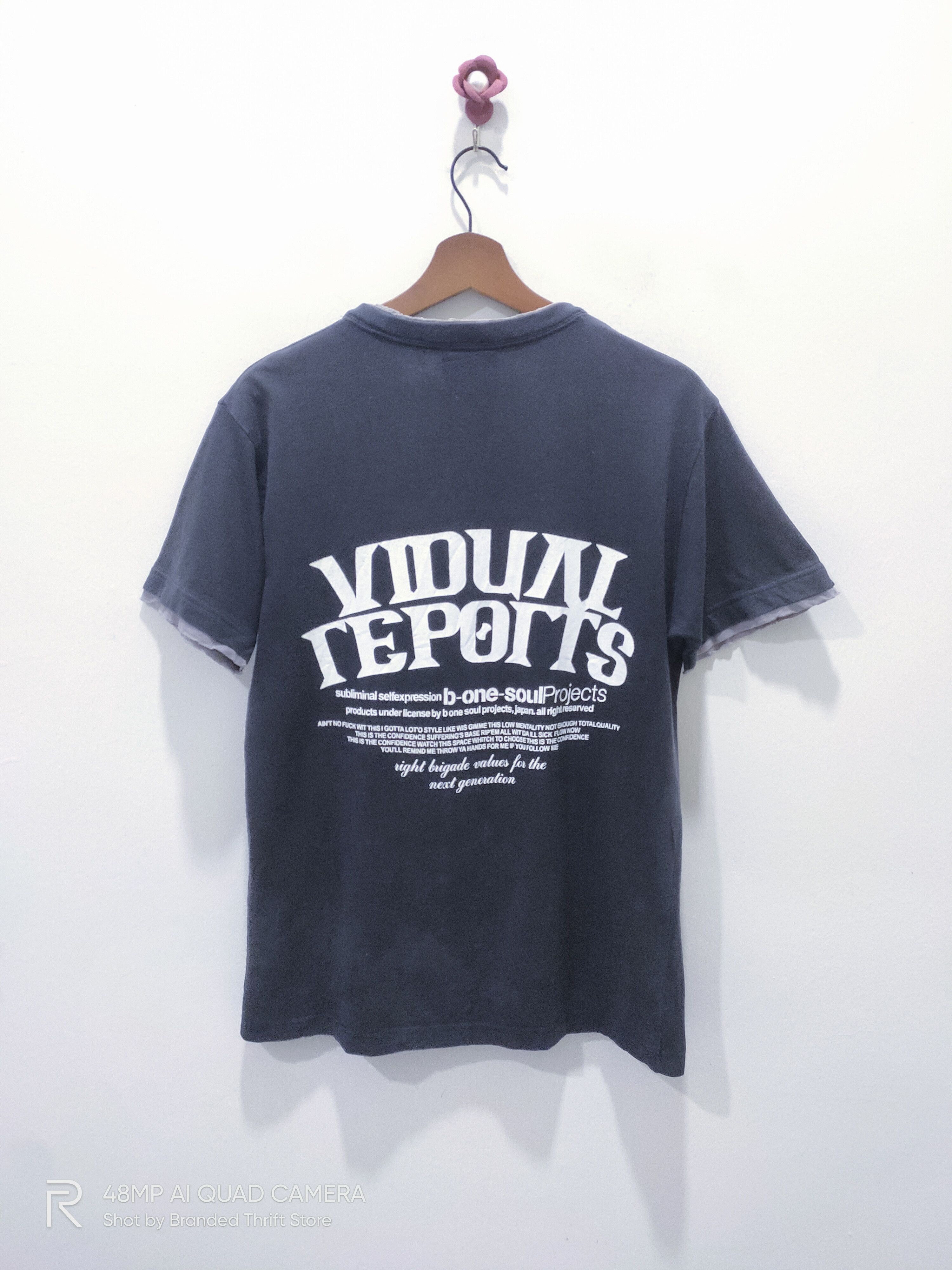 Japanese Brand B ONE SOUL Vidual Reports Graffiti Artist Street Rapper Tee Size US M / EU 48-50 / 2 - 2 Thumbnail