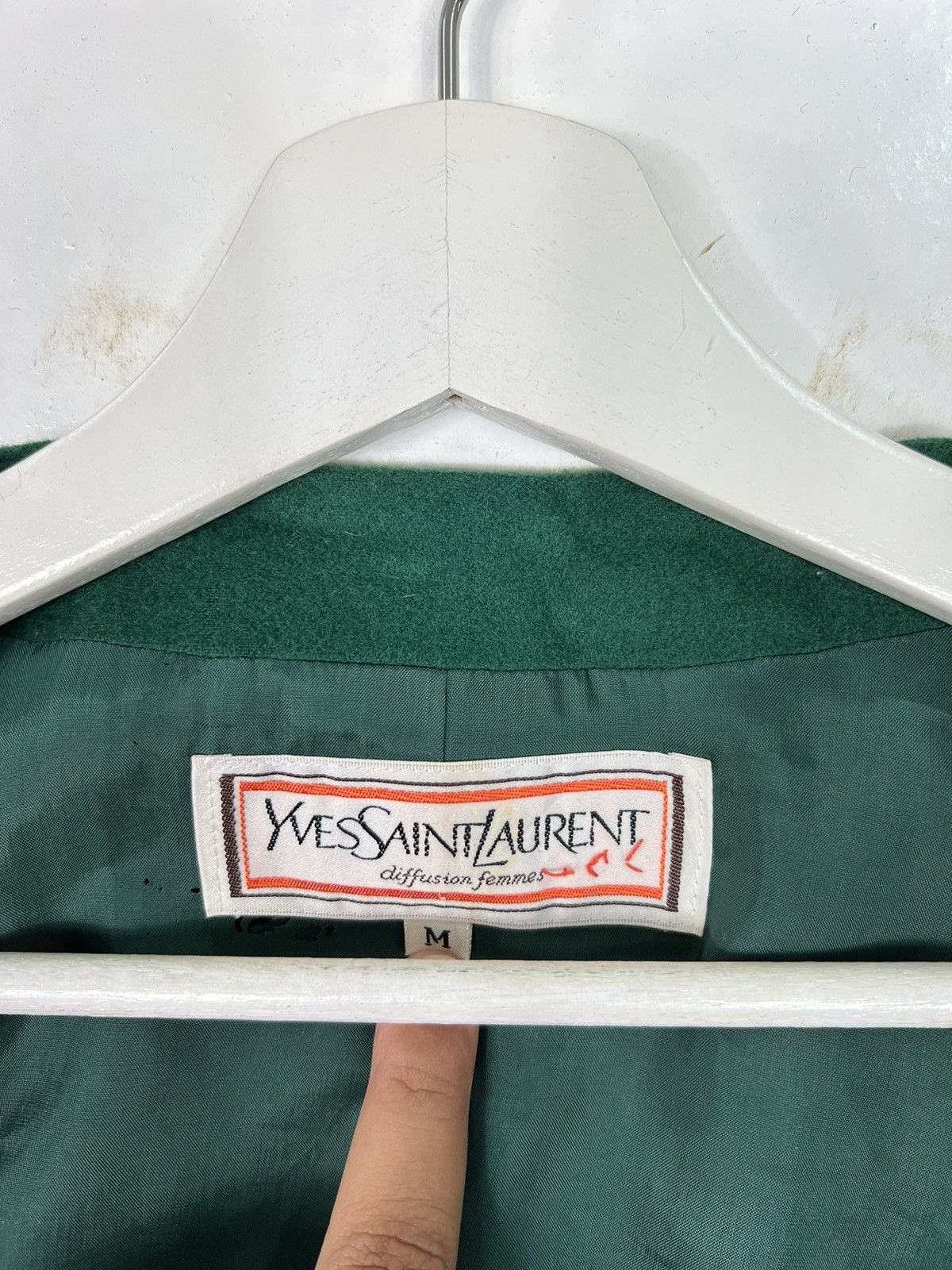 Yves Saint Laurent 🔥 YVES SAINT LAURENT DIFUSION FEMME COLAR LESS CROP BLAZER Size M / US 6-8 / IT 42-44 - 10 Thumbnail