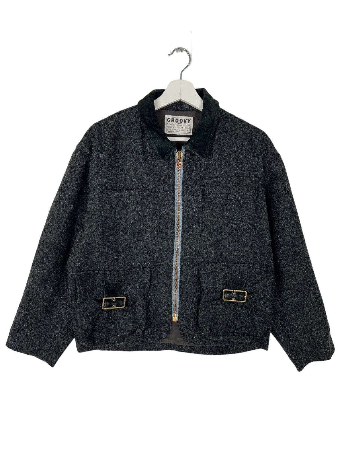Issey Miyake 🔥 GROOVY WOOL CARGO POCKET BOMBER JACKET Size US M / EU 48-50 / 2 - 5 Thumbnail