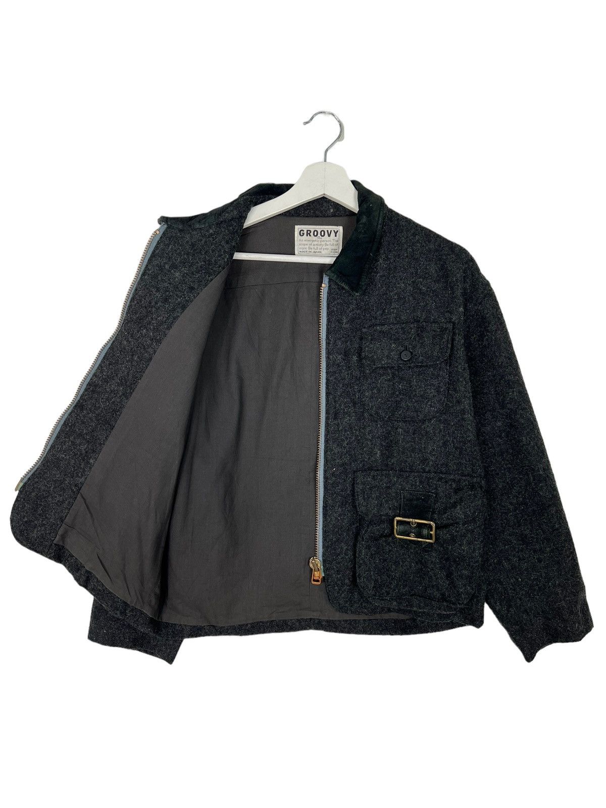 Issey Miyake 🔥 GROOVY WOOL CARGO POCKET BOMBER JACKET Size US M / EU 48-50 / 2 - 6 Thumbnail