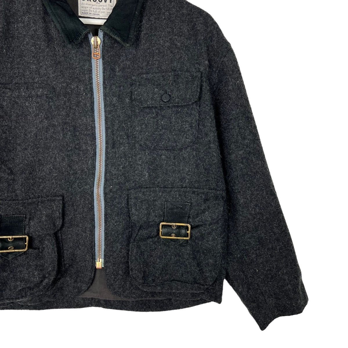 Issey Miyake 🔥 GROOVY WOOL CARGO POCKET BOMBER JACKET Size US M / EU 48-50 / 2 - 4 Thumbnail